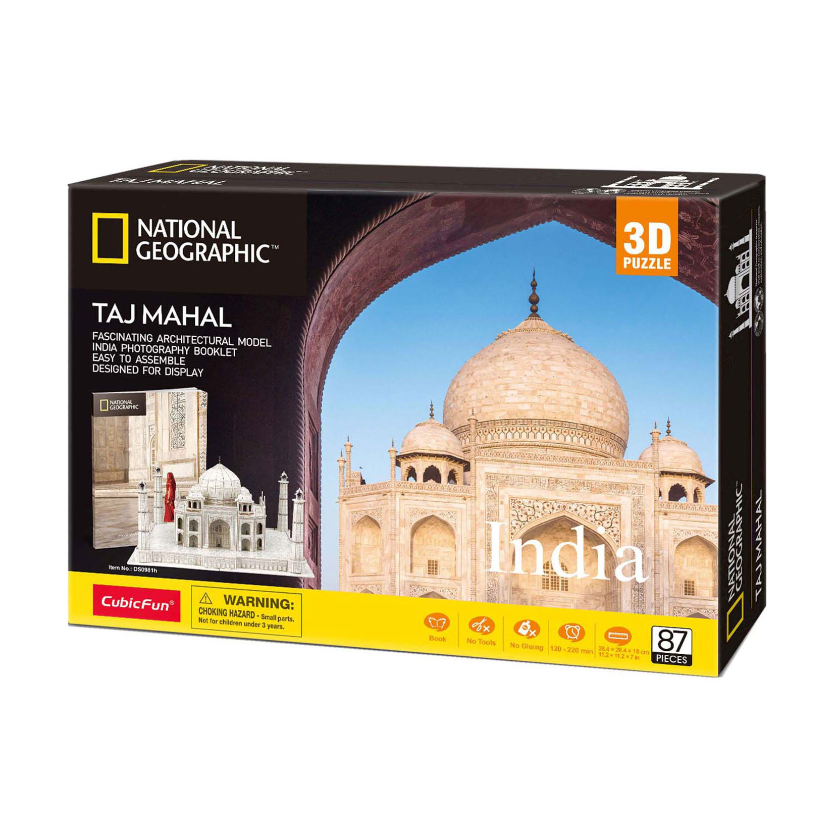 

Тривимірна головоломка-конструктор CubicFun National Geographic Тадж-Махал, від 8 років, 87 деталей (DS0981h)