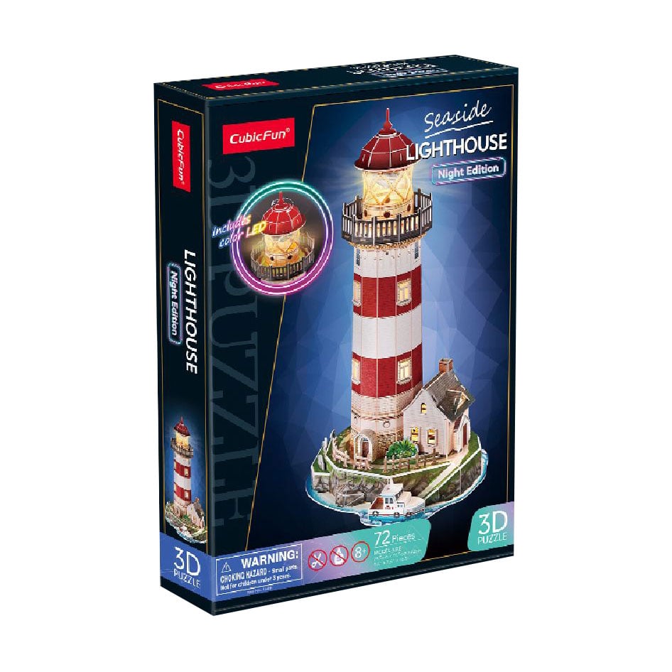 

Тривимірна головоломка-конструктор з LED-підсвіткою CubicFun Маяк, від 8 років, 72 деталі (L540h)