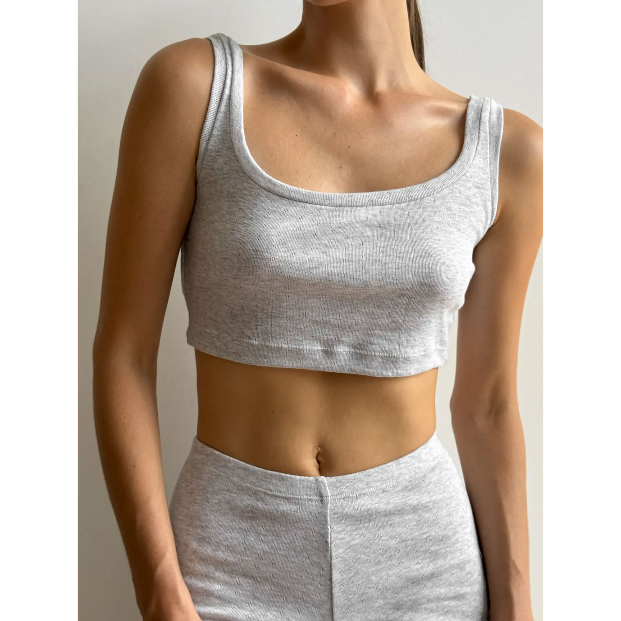 

Топ жіночий Miso Рібана, міні, ромб, сірий, розмір M (15435)