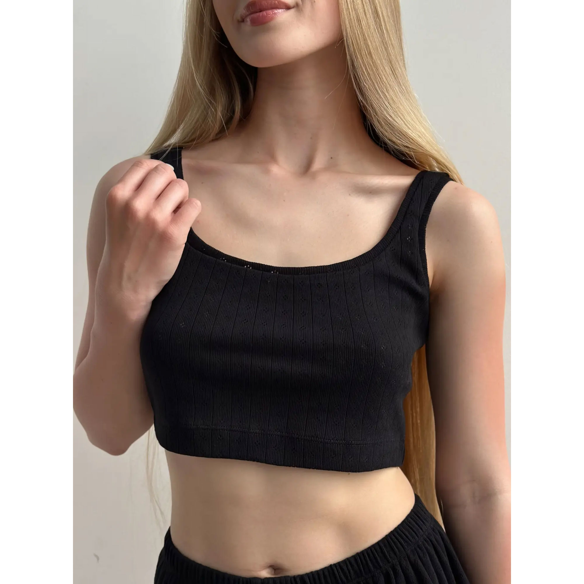 

Топ жіночий Miso Рібана, міні, чорний, розмір M (15346)