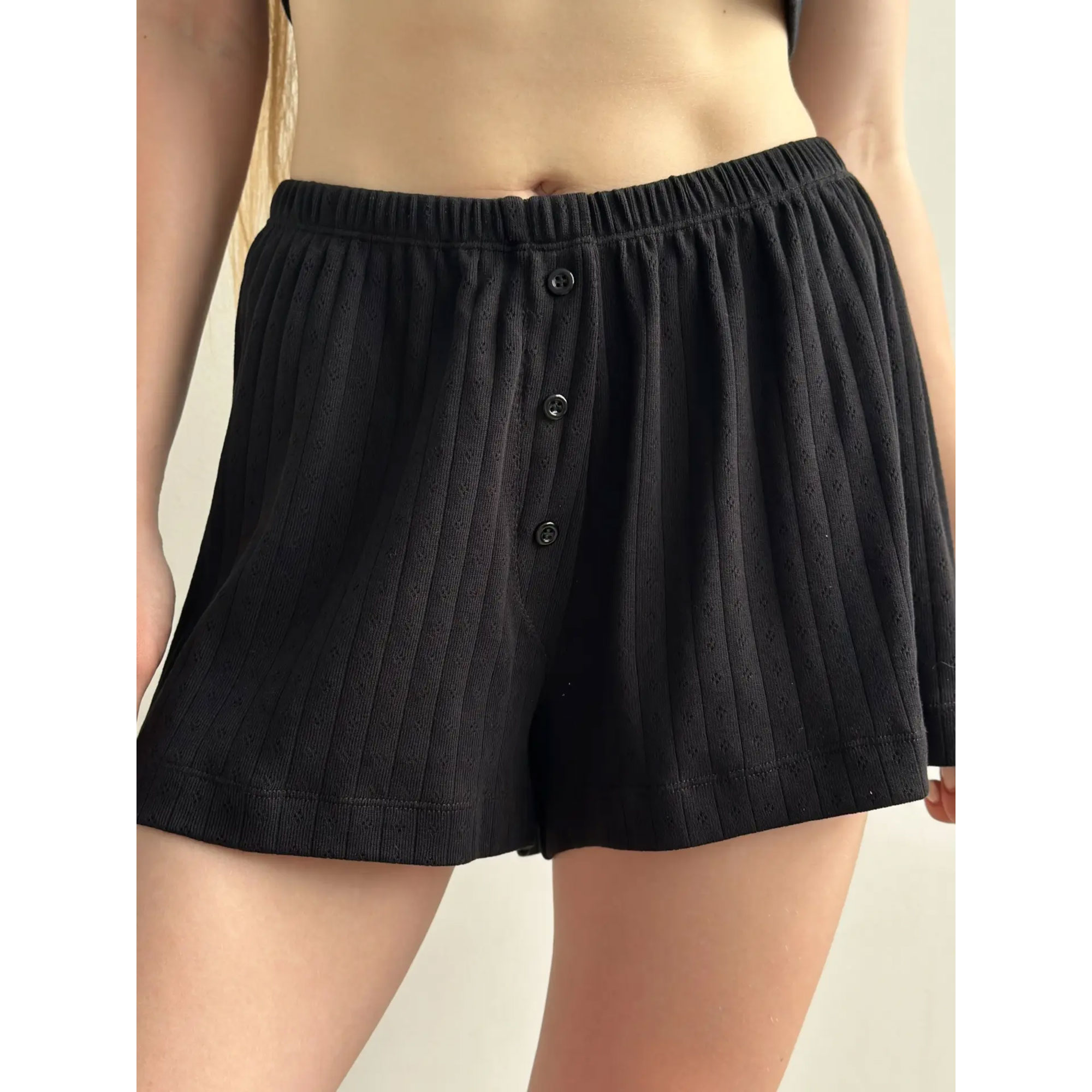 

Шорти жіночі Miso Рібана, з гульфіком, чорні, розмір M (15352)