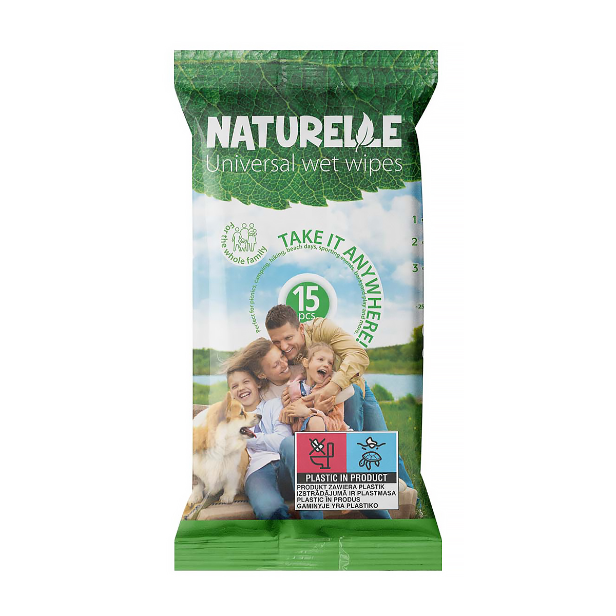 

Вологі серветки Naturelle Universal Wet Wipes, 15 шт