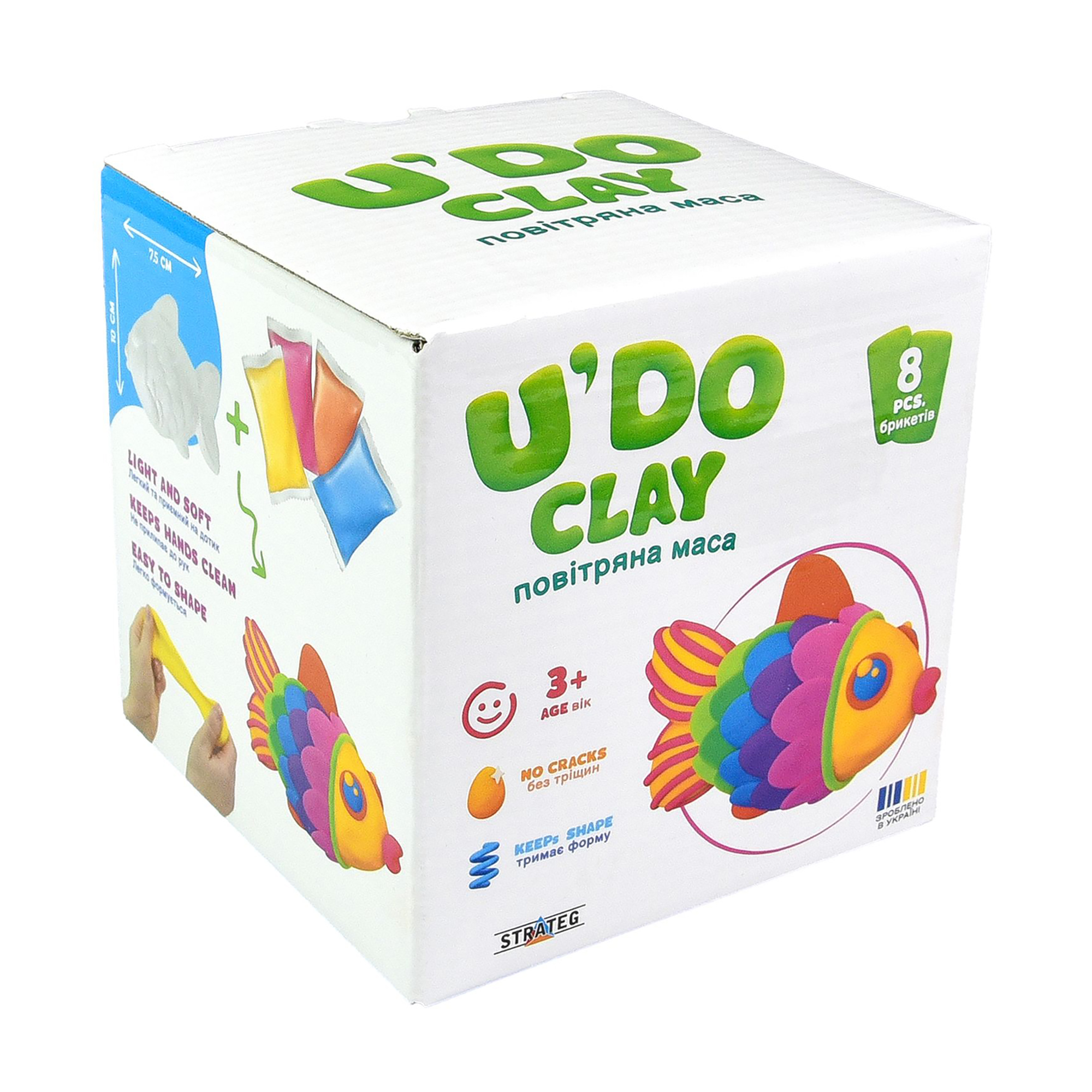 

Набір для творчості Strateg U'DO Clay Рибка, від 3 років (30748)