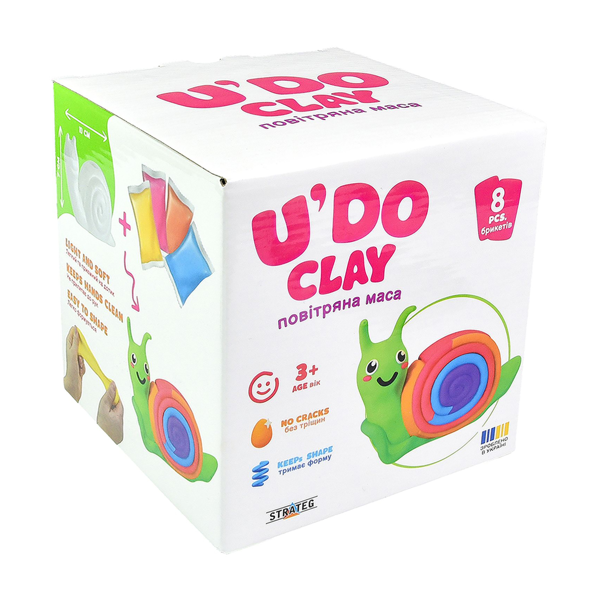 

Набір для творчості Strateg U'DO Clay Равлик, від 3 років (30746)