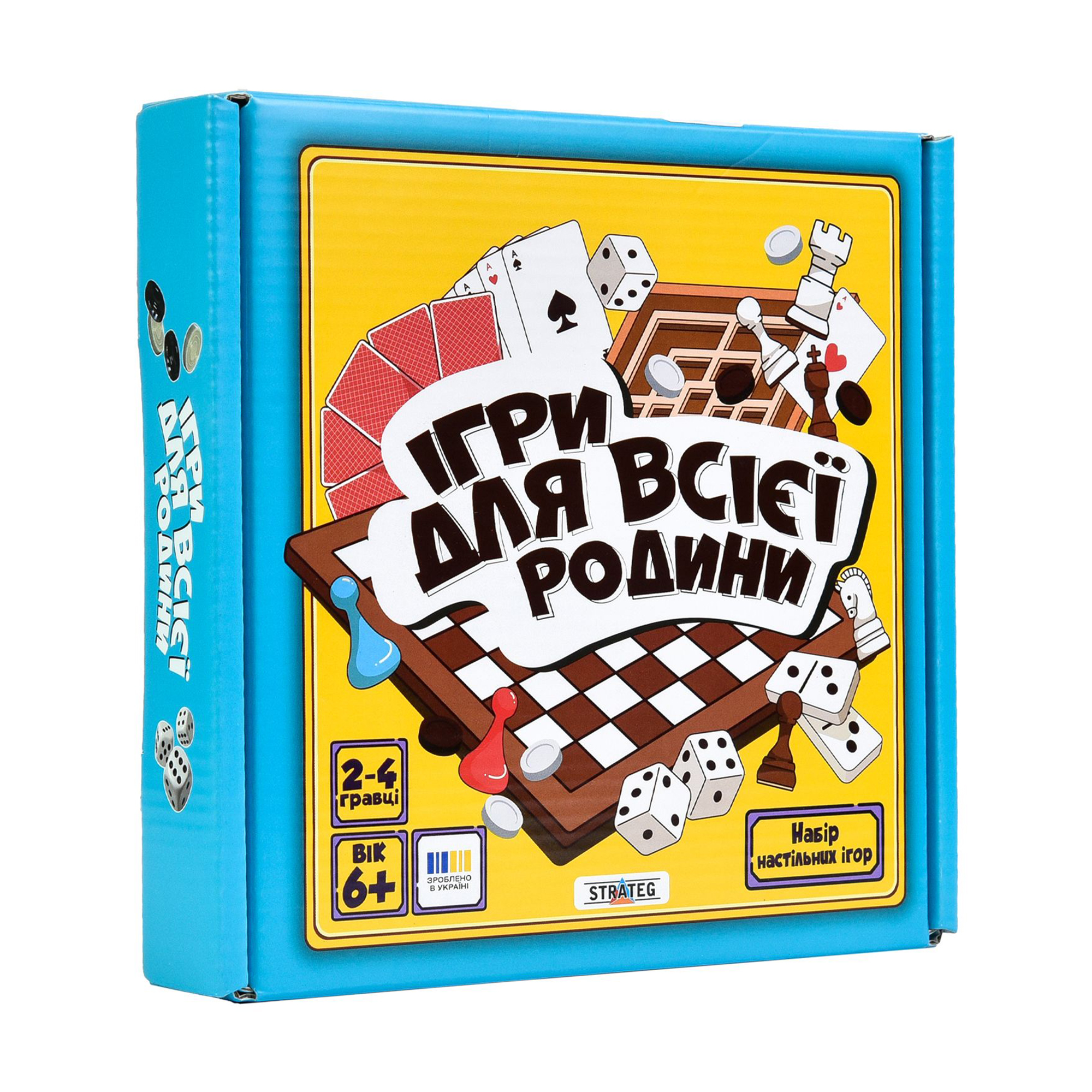 

Набір настільних ігор Strateg Ігри для всієї родини, українською мовою, від 6 років (30688/1)