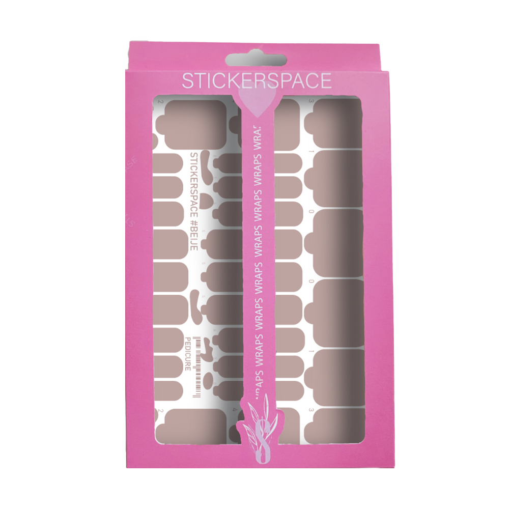 

Наліпки для дизайну нігтів StickersSpace Beige Pedi (220112)