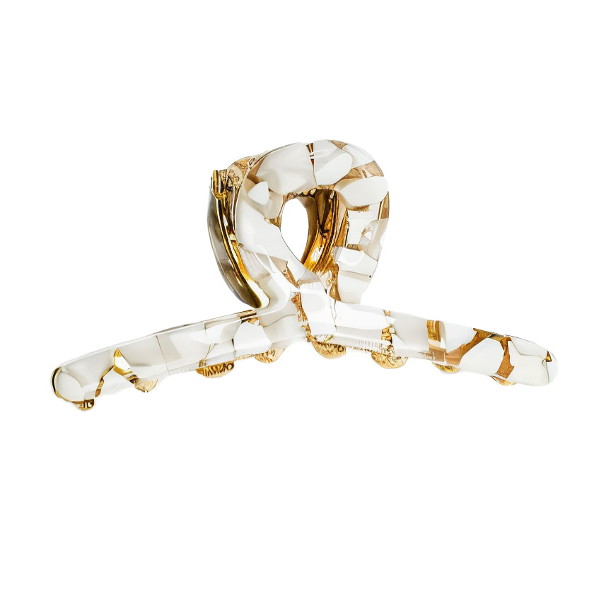 

Заколка для волосся Miso Краб, міні, білий, 5 см, 1 шт (N017/2)