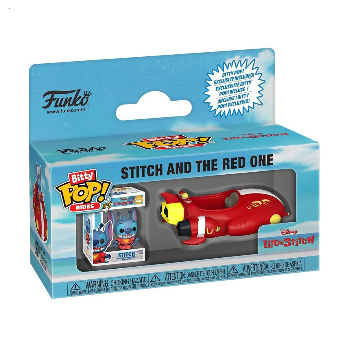 

Ігрова фігурка Funko Bitty Pop! Ride серії Ліло та Стіч Стіч у червоному крейсері, від 3 років (85522)