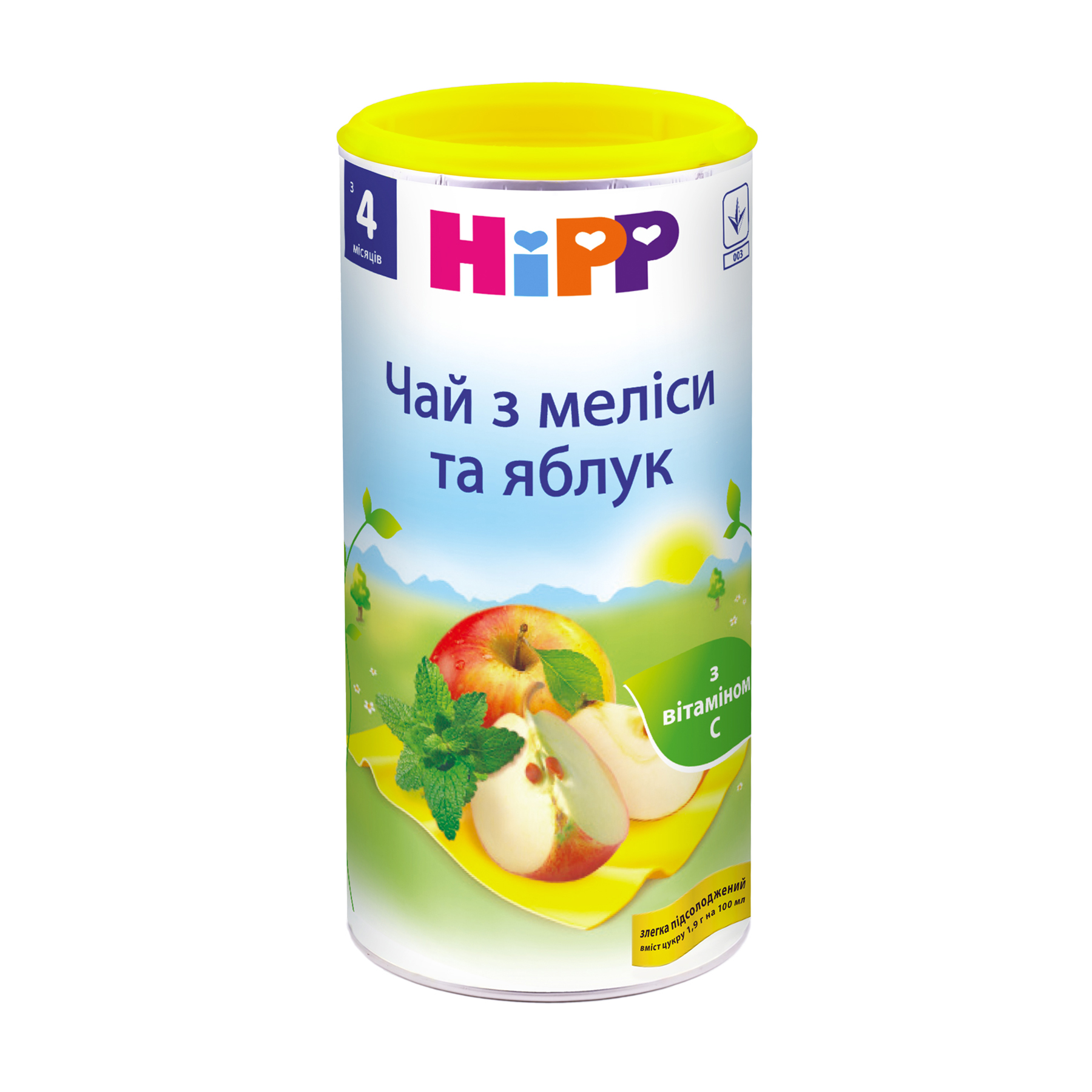 

Дитячий чай HiPP з меліси та яблук, з 4 місяців, 200 г