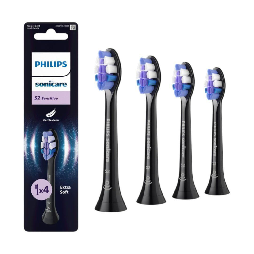 

Змінні насадки для електричної звукової зубної щітки PHILIPS Sonicare Sensitive HX6054/88, 4 шт
