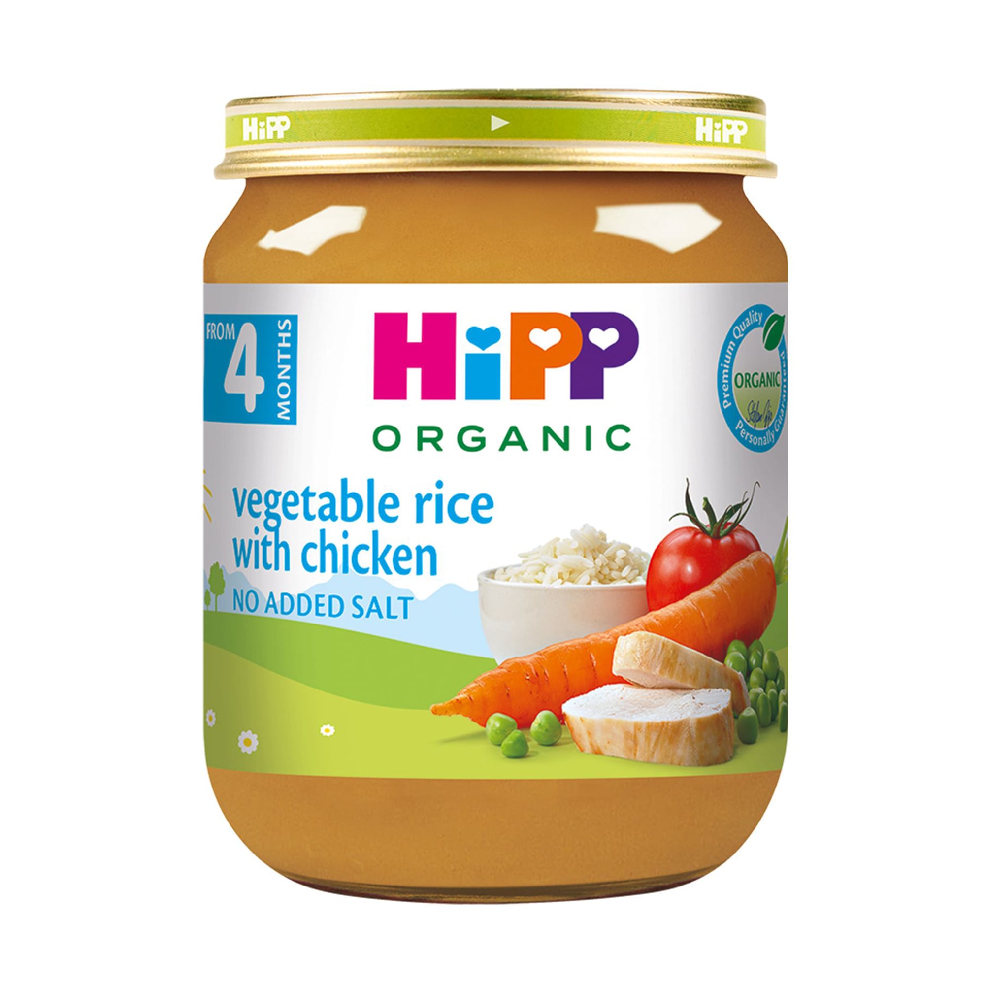 

Дитяче м'ясо-овочеве пюре HIPP з рисом та куркою, 125 г