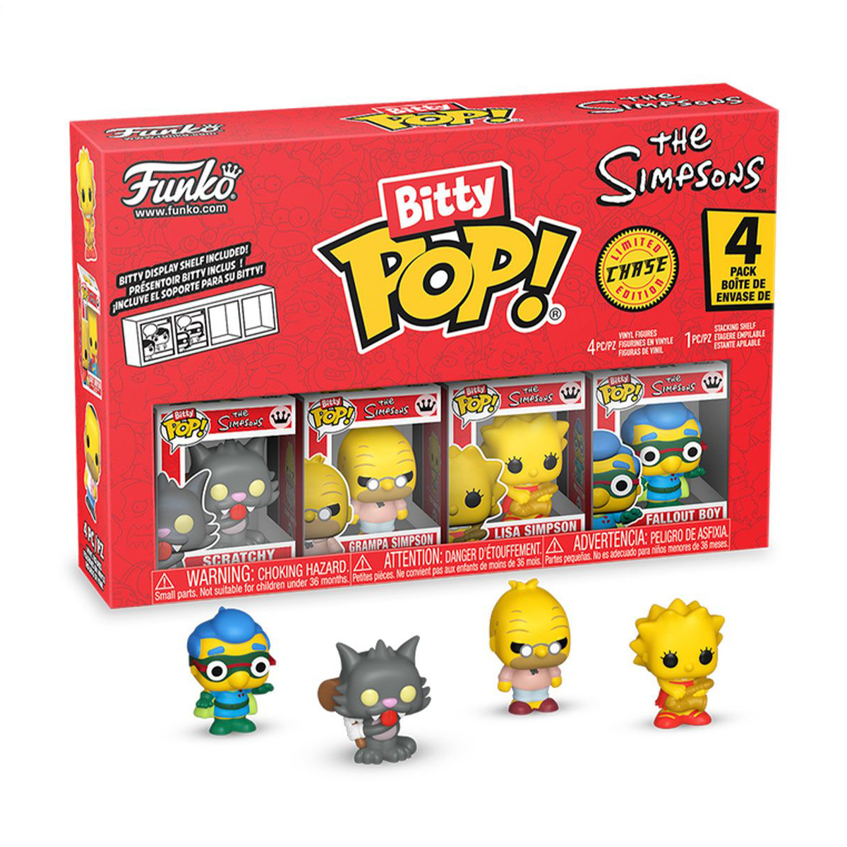 

Набір ігрових фігурок-сюрпризів Funko Bitty Pop! серії Сімпсони Сверблячка, від 3 років, 4 шт (85710)
