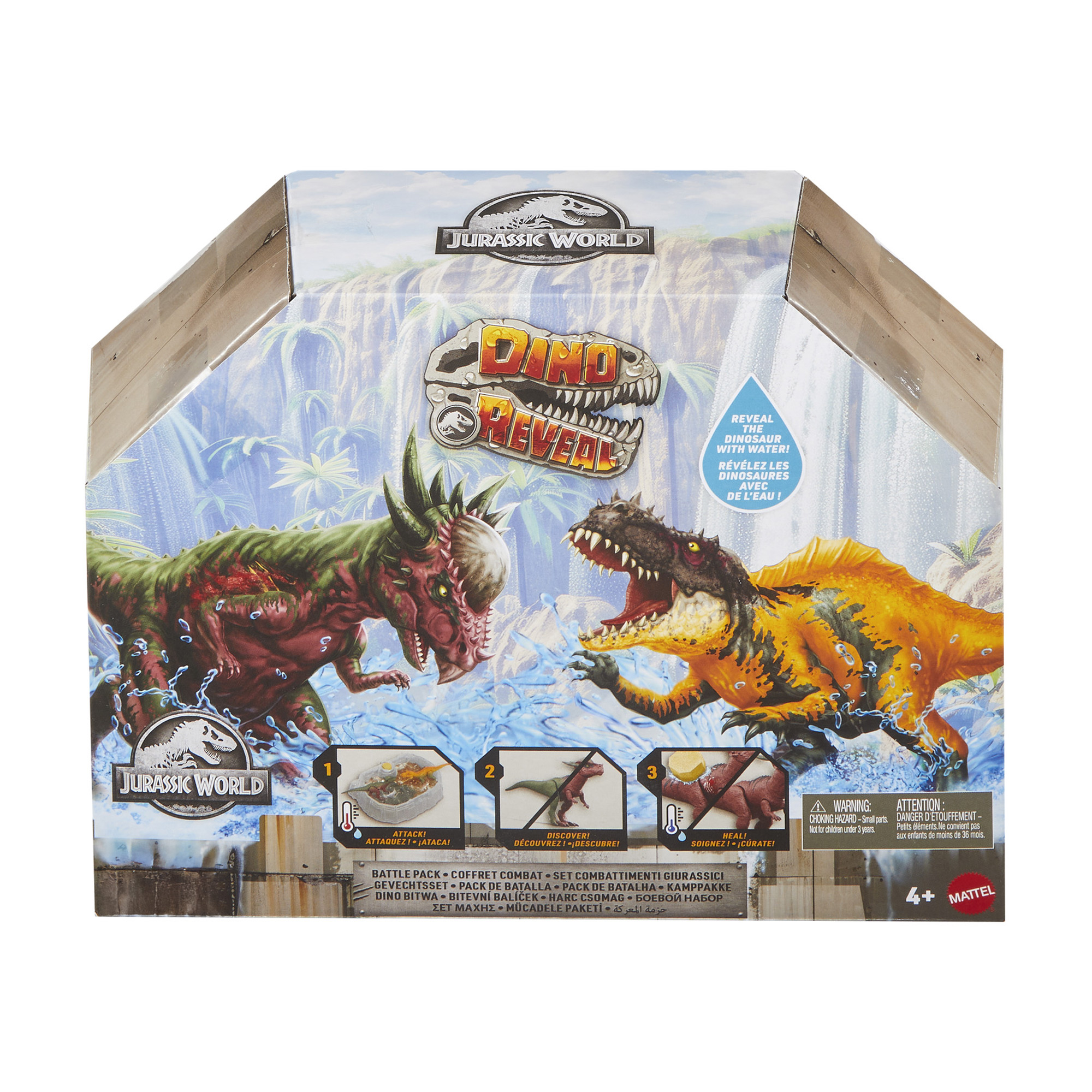 

Бойова арена з динозаврами Jurassic World Неймовірне перетворення, червоний та жовтий, від 4 років (JDC59)