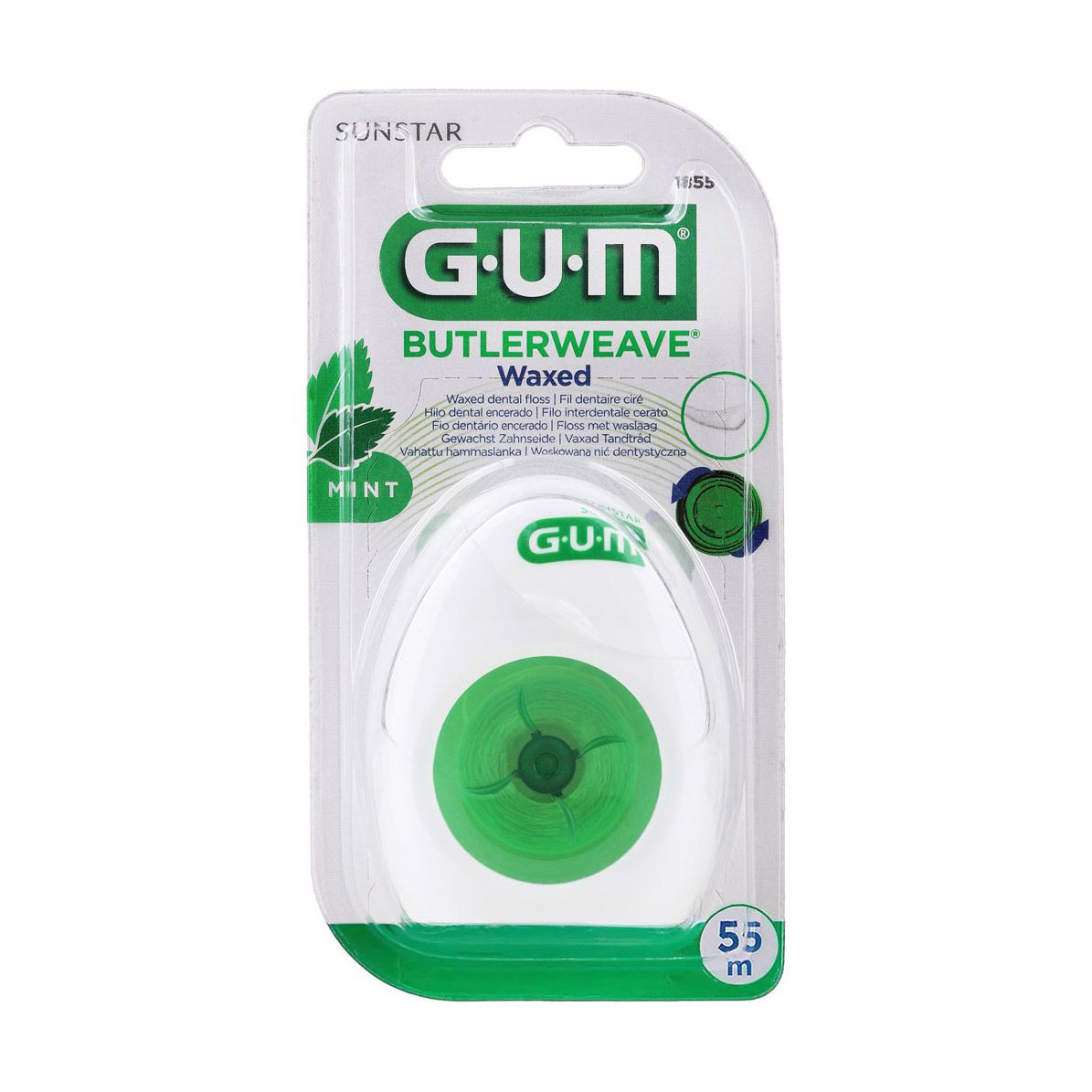 

Зубна нитка GUM Butlerweave Mint Waxed, 55 м