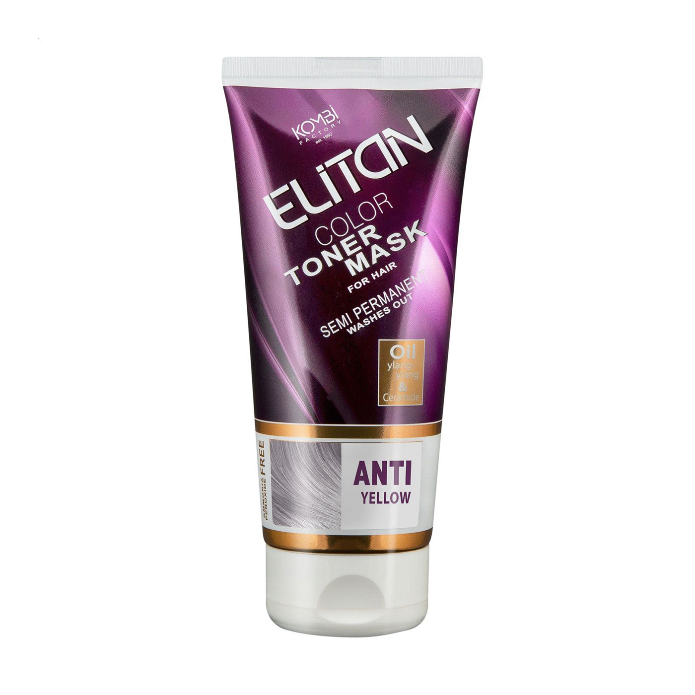 

Тонувальна маска для волосся Elitan Color Toner Mask, Анти жовтизна, 150 мл