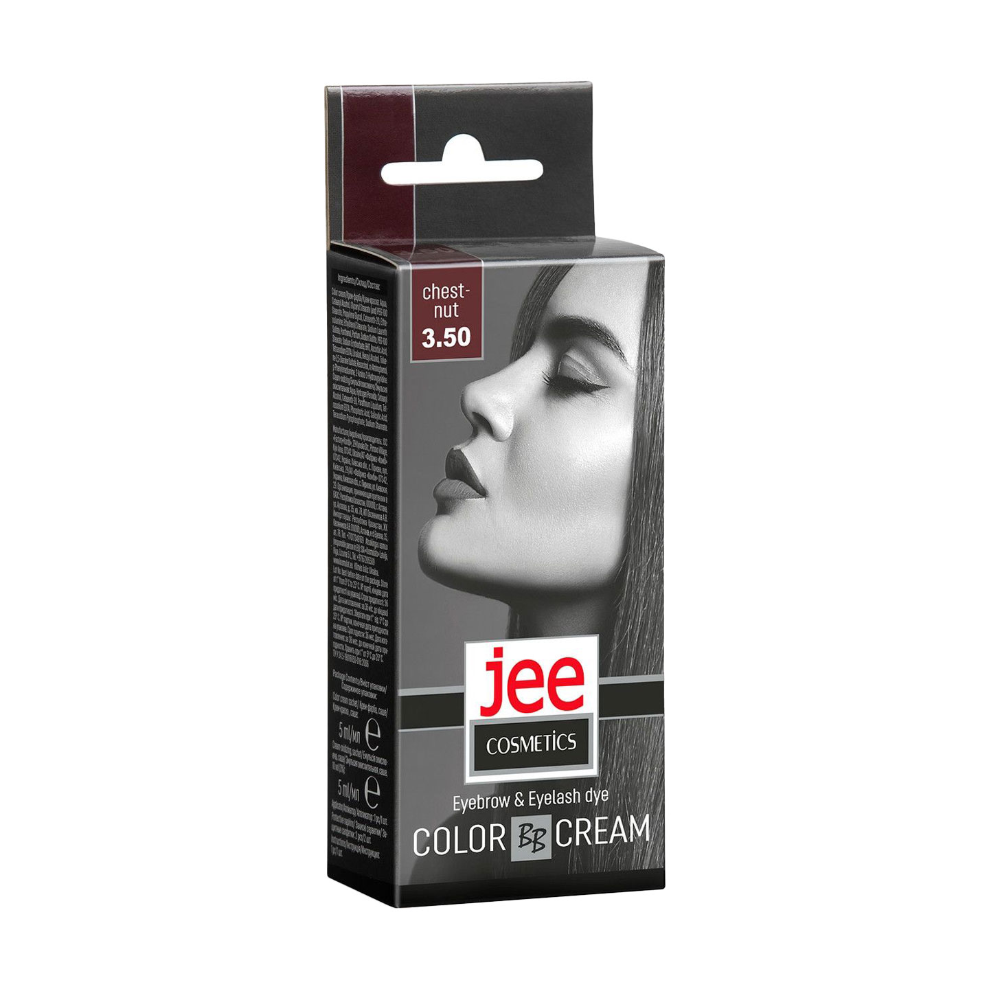 

Крем-фарба для брів та вій Jee Cosmetics Eyebrow & Eyelash Dye Color Cream 3.50 Каштановий, 5 мл