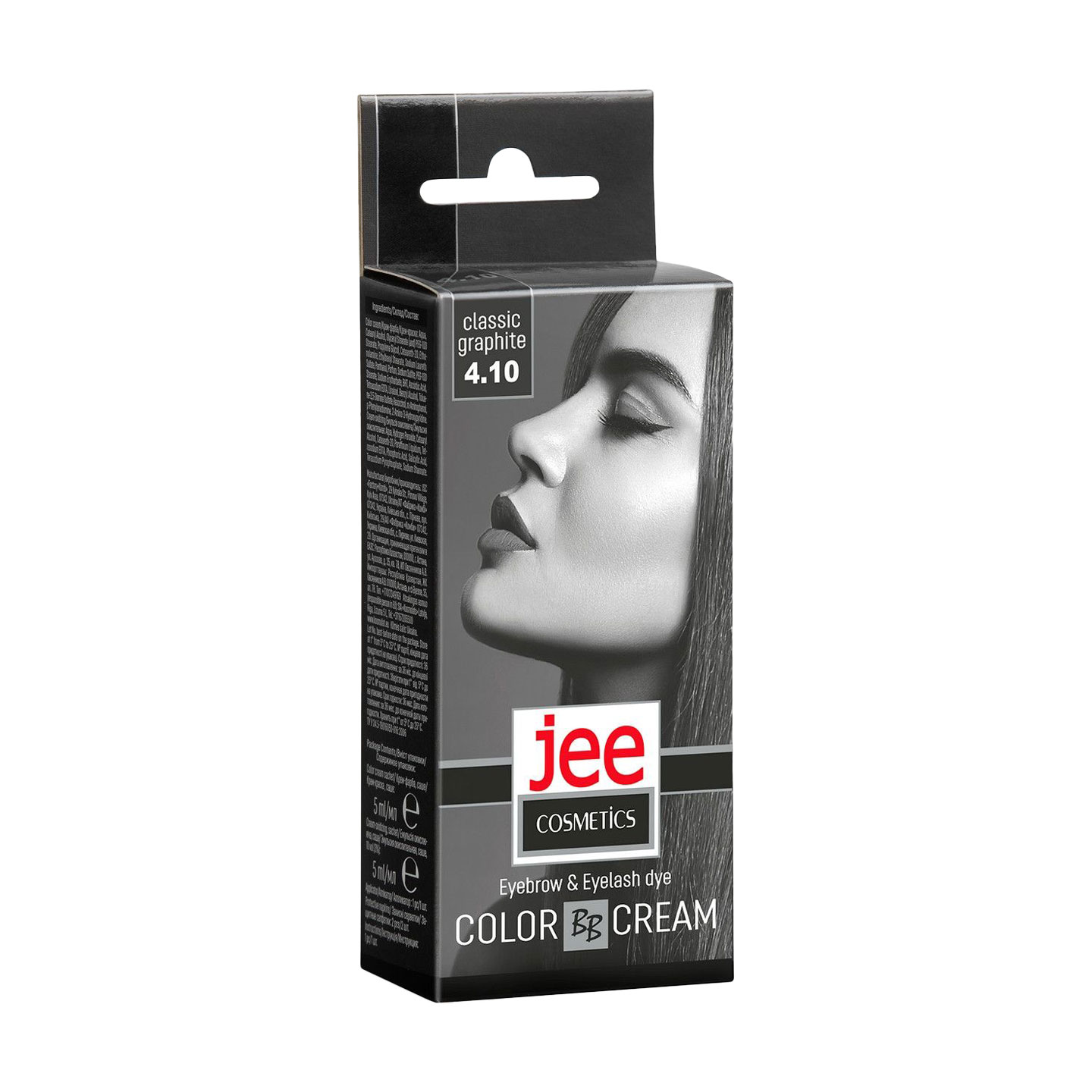 

Крем-фарба для брів та вій Jee Cosmetics Eyebrow & Eyelash Dye Color Cream 4.10 Класичний графіт, 5 мл