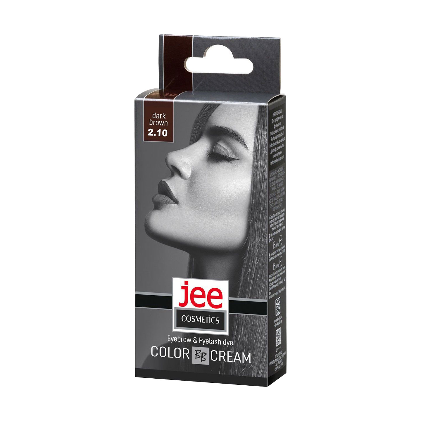 

Крем-фарба для брів та вій Jee Cosmetics Eyebrow & Eyelash Dye Color Cream 2.10 Темно-коричневий, 15 мл