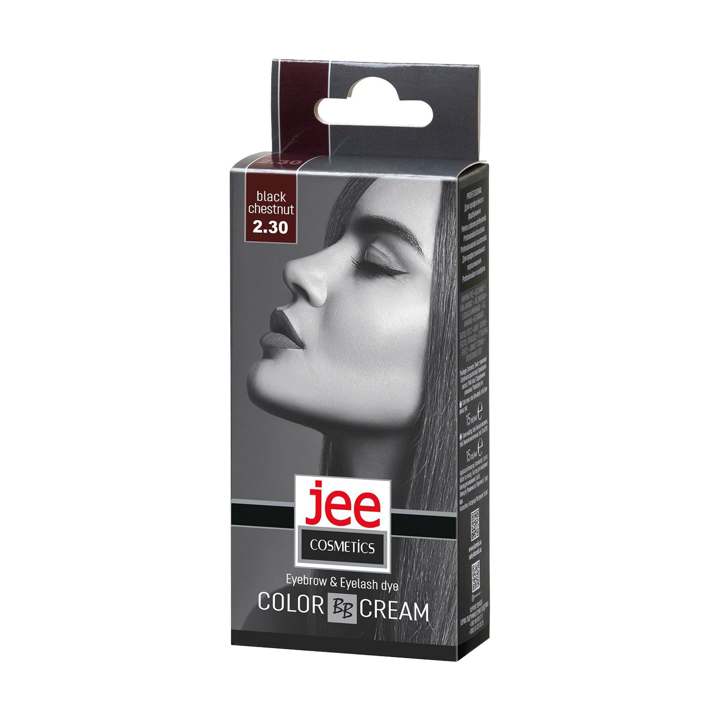

Крем-фарба для брів та вій Jee Cosmetics Eyebrow & Eyelash Dye Color Cream 2.30 Чорний каштан, 15 мл