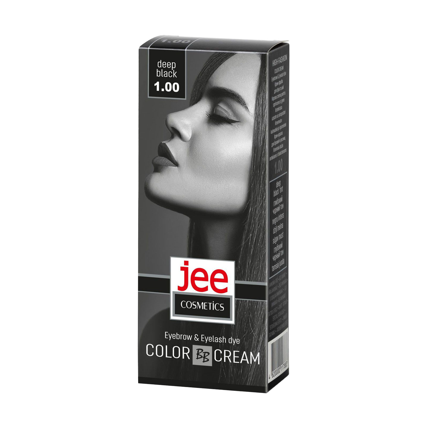 

Крем-фарба для брів та вій Jee Cosmetics Eyebrow & Eyelash Dye Color Cream 1.00 Глибокий чорний, 50 мл