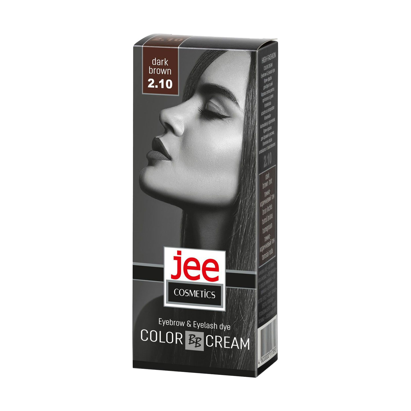 

Уцінка! Крем-фарба для брів та вій Jee Cosmetics Eyebrow & Eyelash Dye Color Cream 2.10 Темно-коричневий, 50 мл