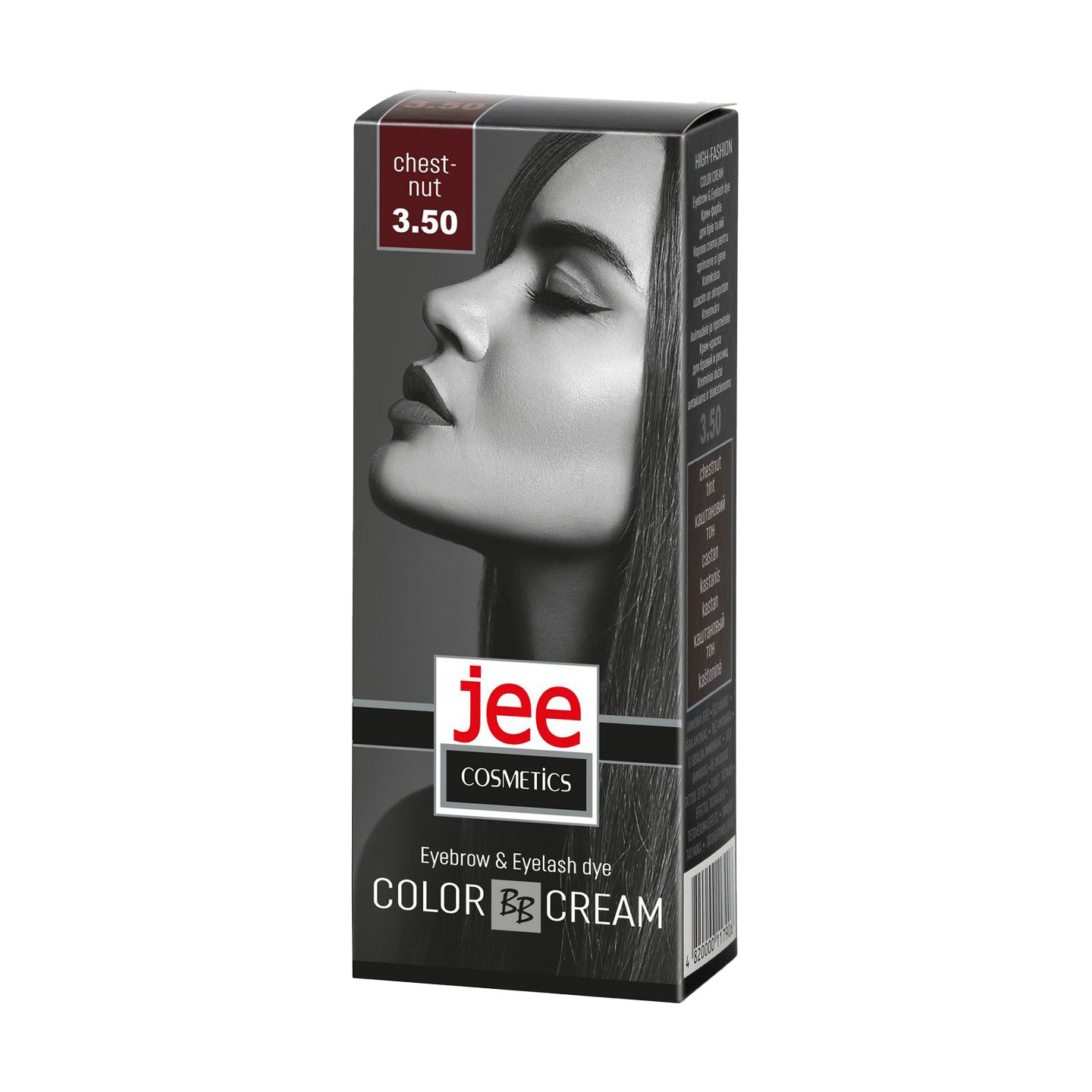 

Крем-фарба для брів та вій Jee Cosmetics Eyebrow & Eyelash Dye Color Cream 3.50 Каштановий, 50 мл