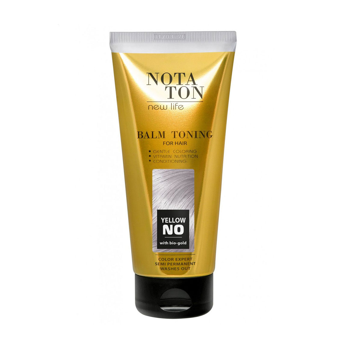 

Тонувальний бальзам для волосся Notaton New Life Balm Toning з біо-золотом, Ні жовтизні, 150 мл