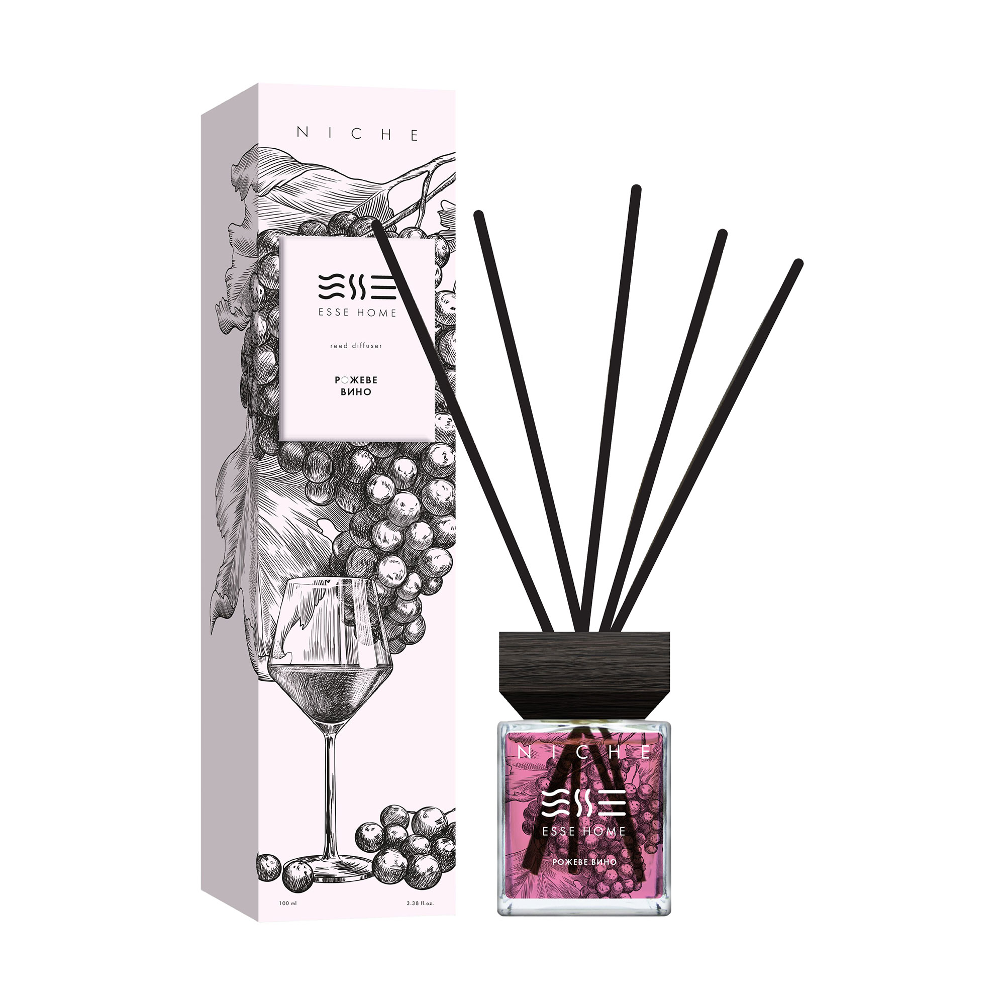 

Аромадифузор Esse Home Niche Рожеве вино, 100 мл