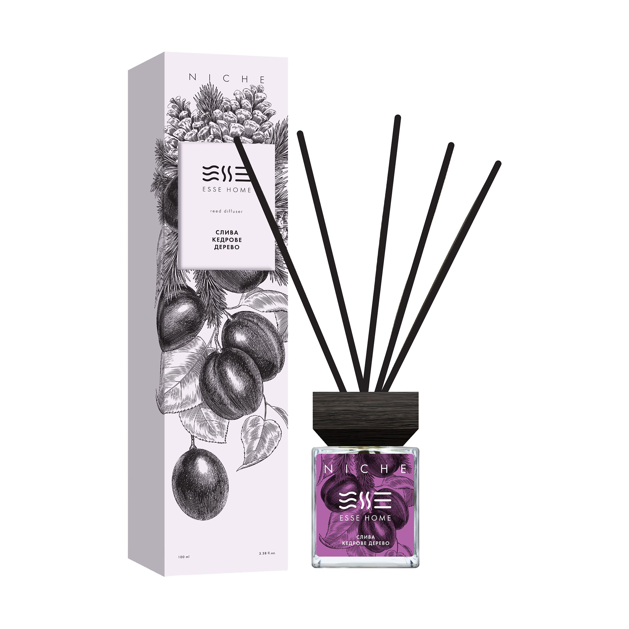 

Аромадифузор Esse Home Niche Слива та кедрове дерево, 100 мл