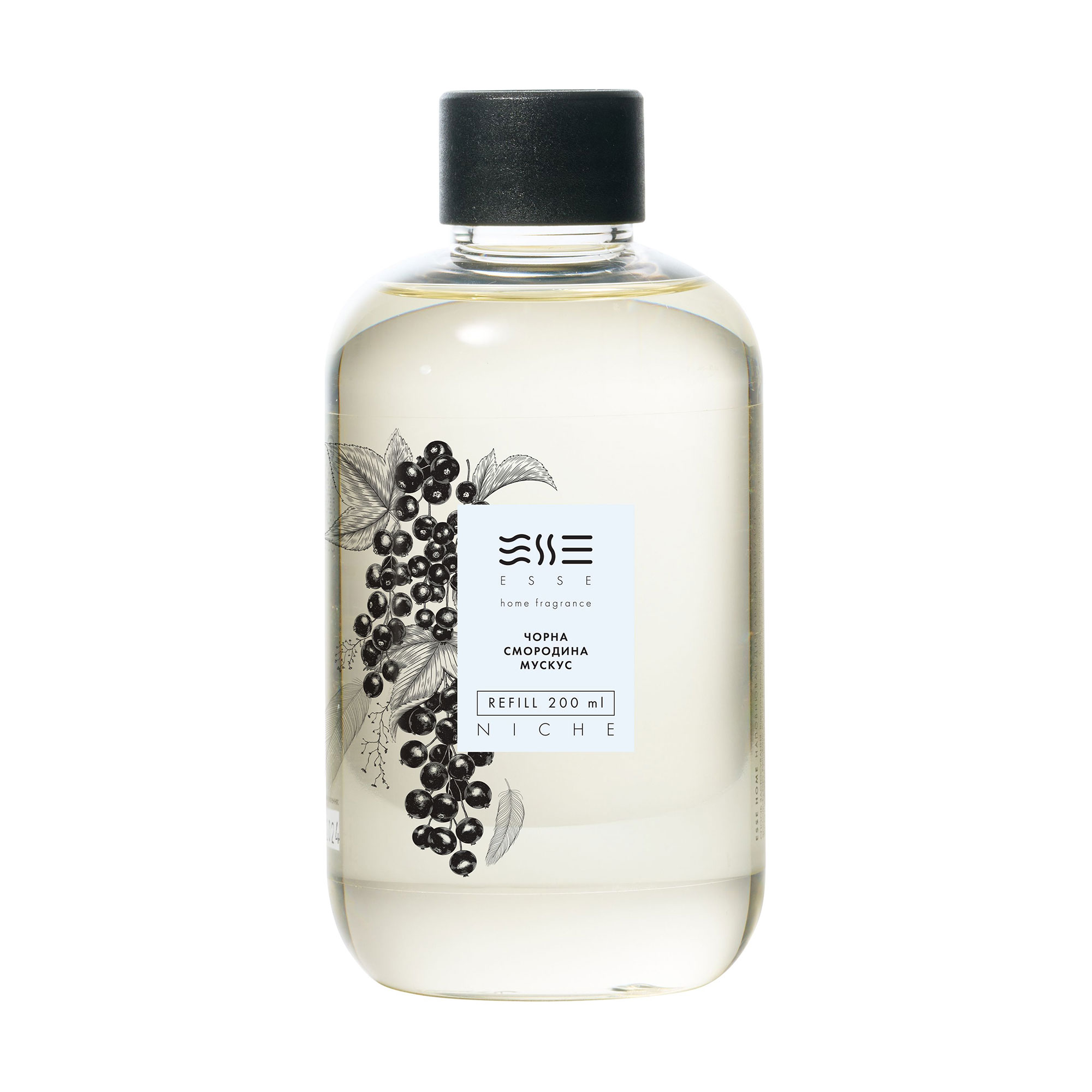 

Змінний блок для аромадифузору Esse Home Niche Чорна смородина та мускус, 200 мл