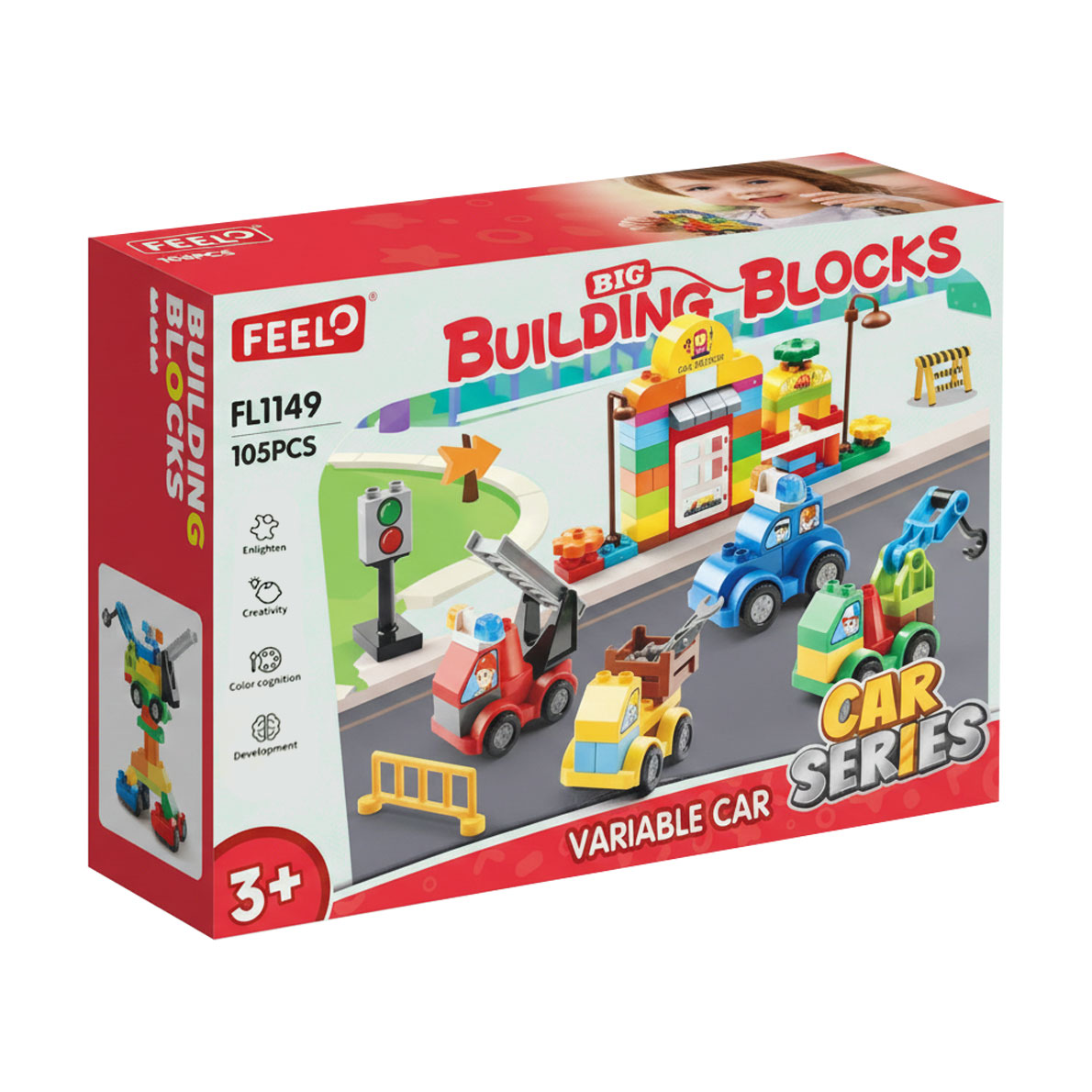 

Дитячий конструктор FEELO TOYS Станція автомобілей, 105 деталей, від 3 років (FL1149)