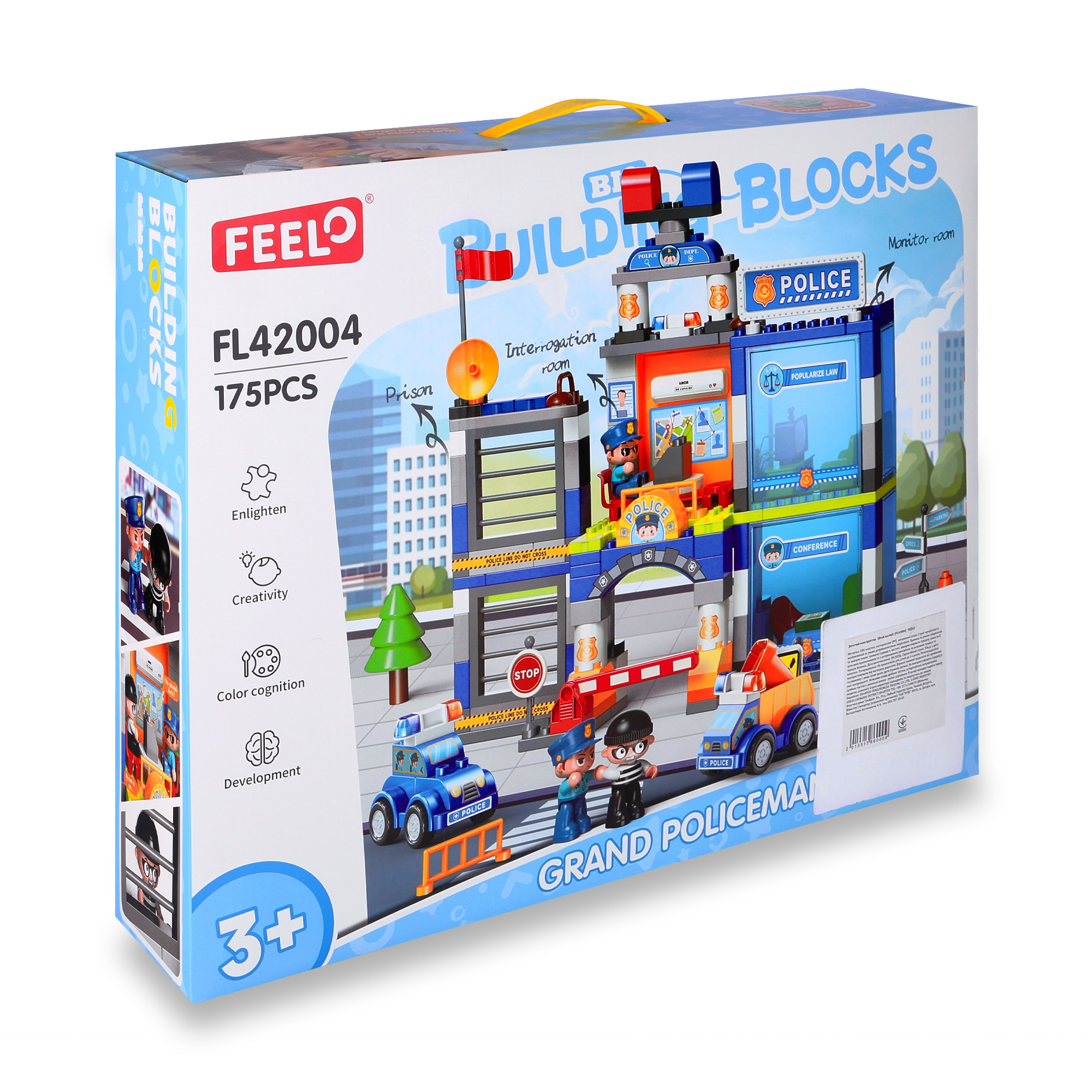 Дитячий конструктор FEELO TOYS Штаб поліції, 175 деталей, від 3 років (FL42004)