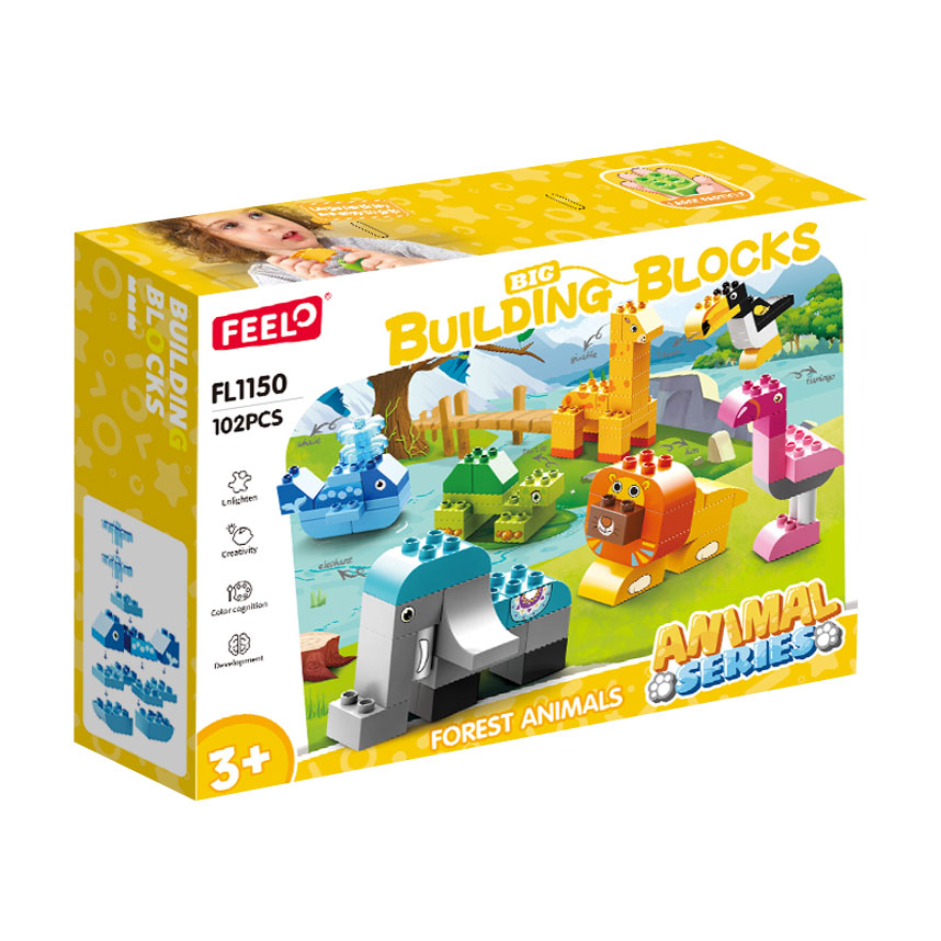 

Дитячий конструктор FEELO TOYS Світ тварин, 102 деталі, від 3 років (FL1150)