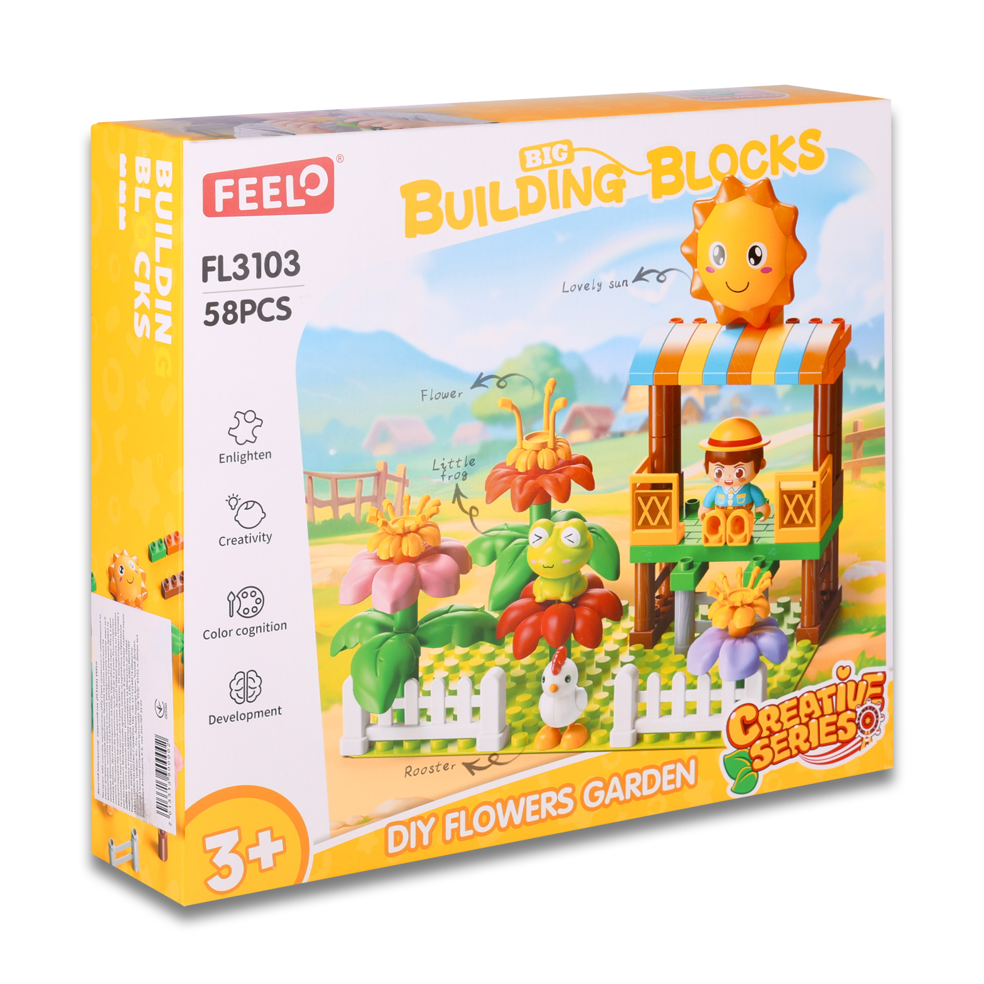 

Дитячий конструктор FEELO TOYS Сонячний сад, 58 деталей, від 3 років (FL3103)