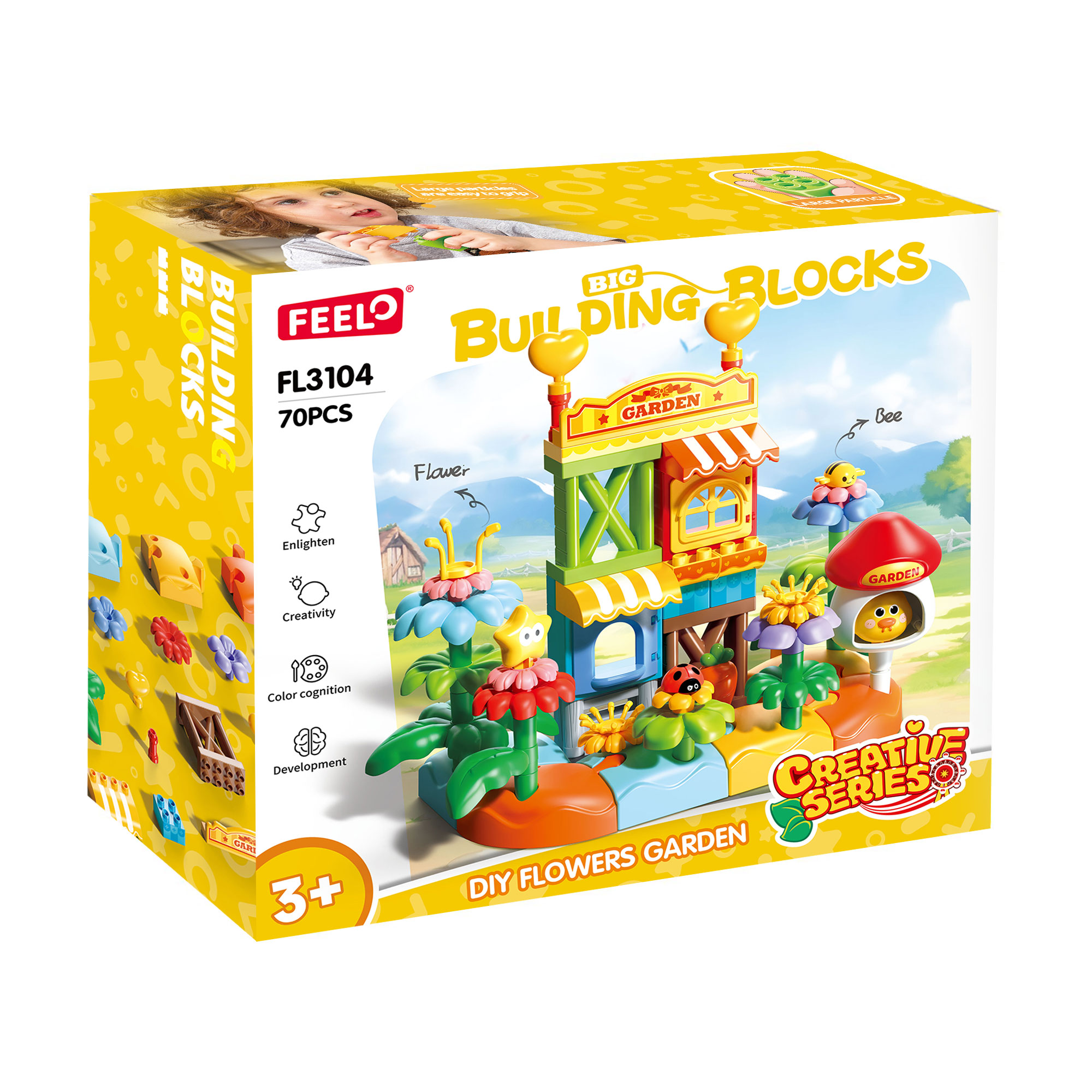 

Дитячий конструктор FEELO TOYS Створи свій сад, 70 деталей, від 3 років (FL3104)