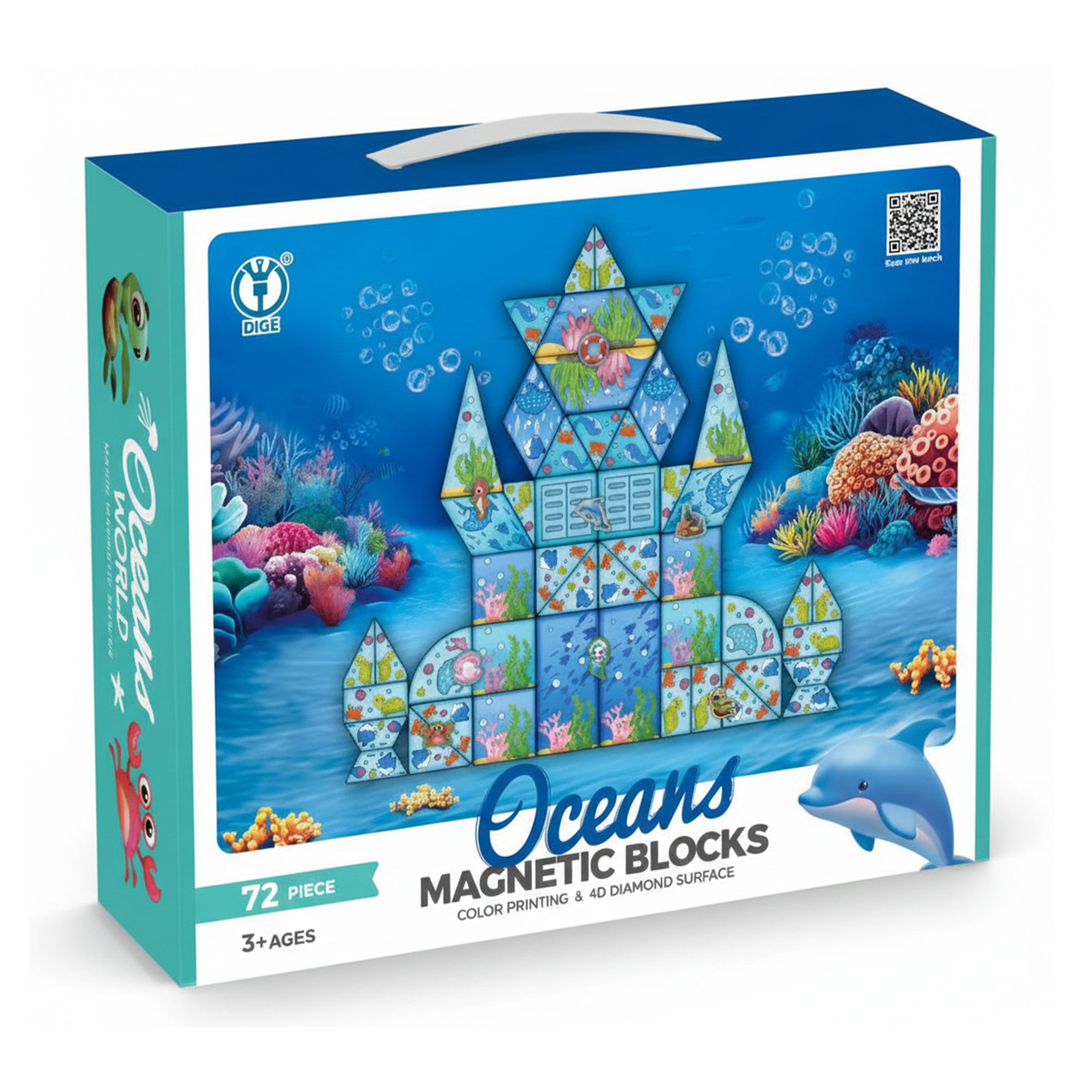 

Дитячий магнітний конструктор Dige Океан, 72 деталі, від 3 років (4407)