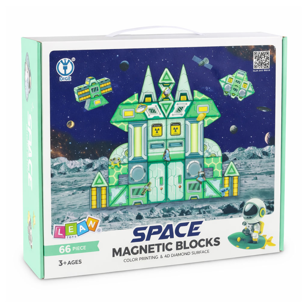 

Дитячий магнітний конструктор Dige Космічна станція, 66 деталей, від 3 років (1107)