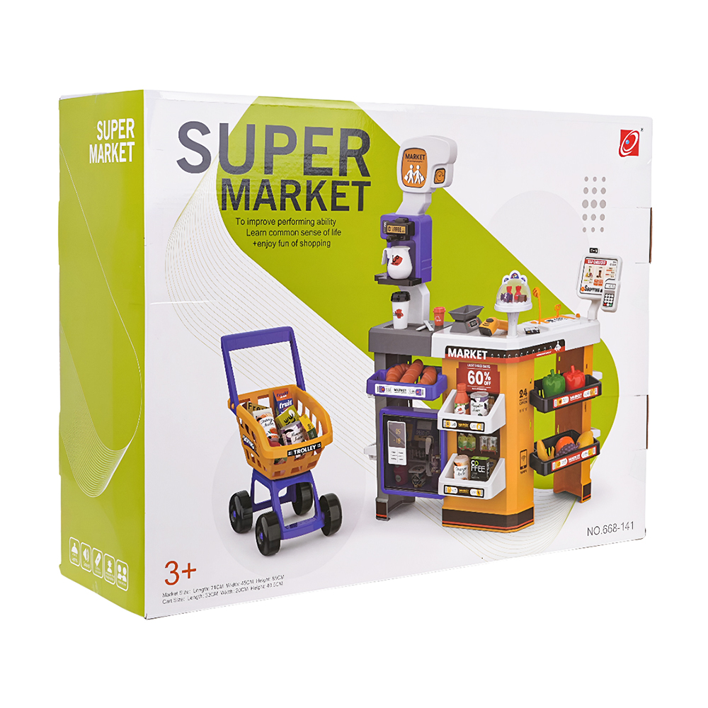 

Дитячий ігровий набір LC1 Супермаркет з терміналом та візком, від 3 років (668-141)