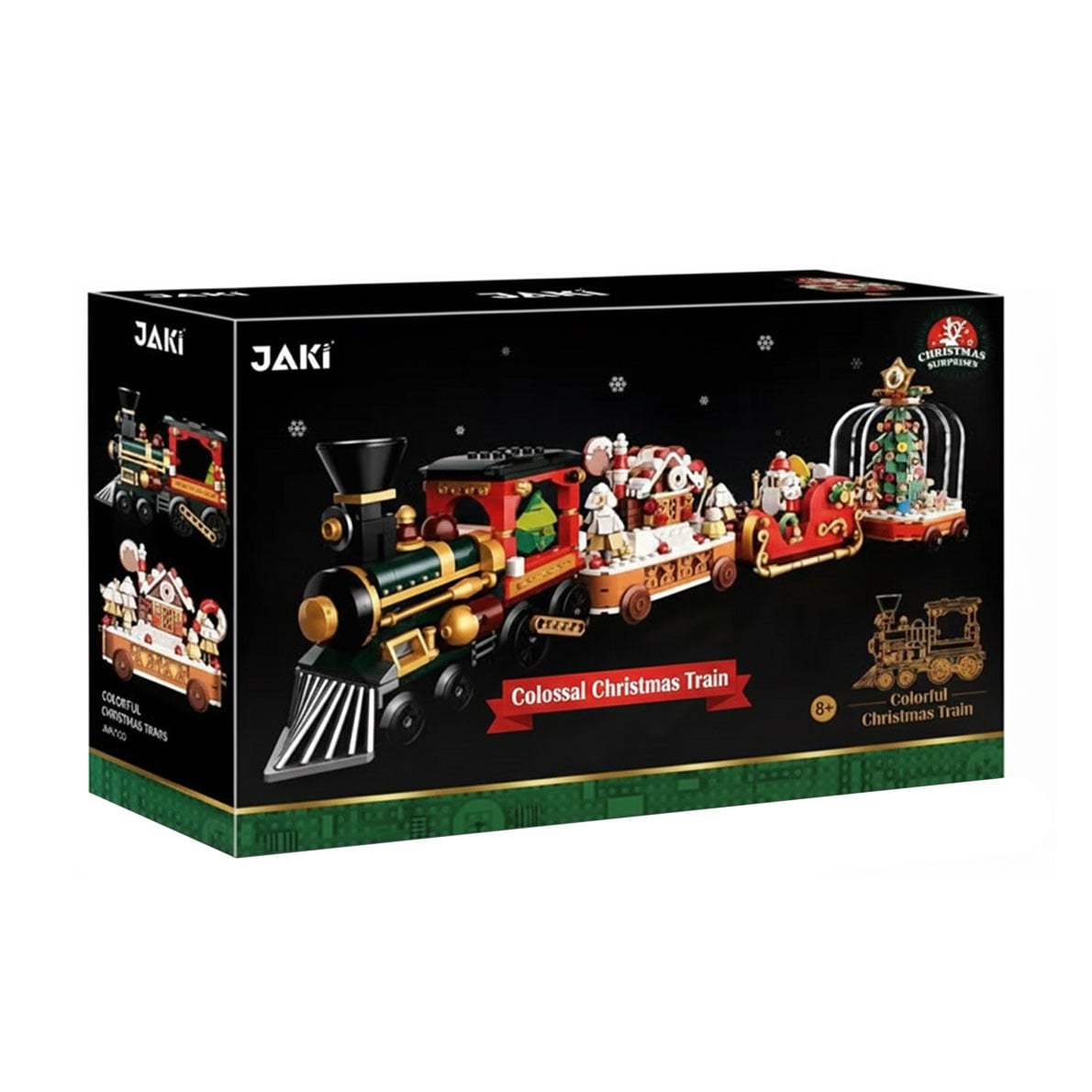 

Дитячий конструктор JAKI Великий новорічний поїзд, 1000 деталей, від 8 років (JK5165)