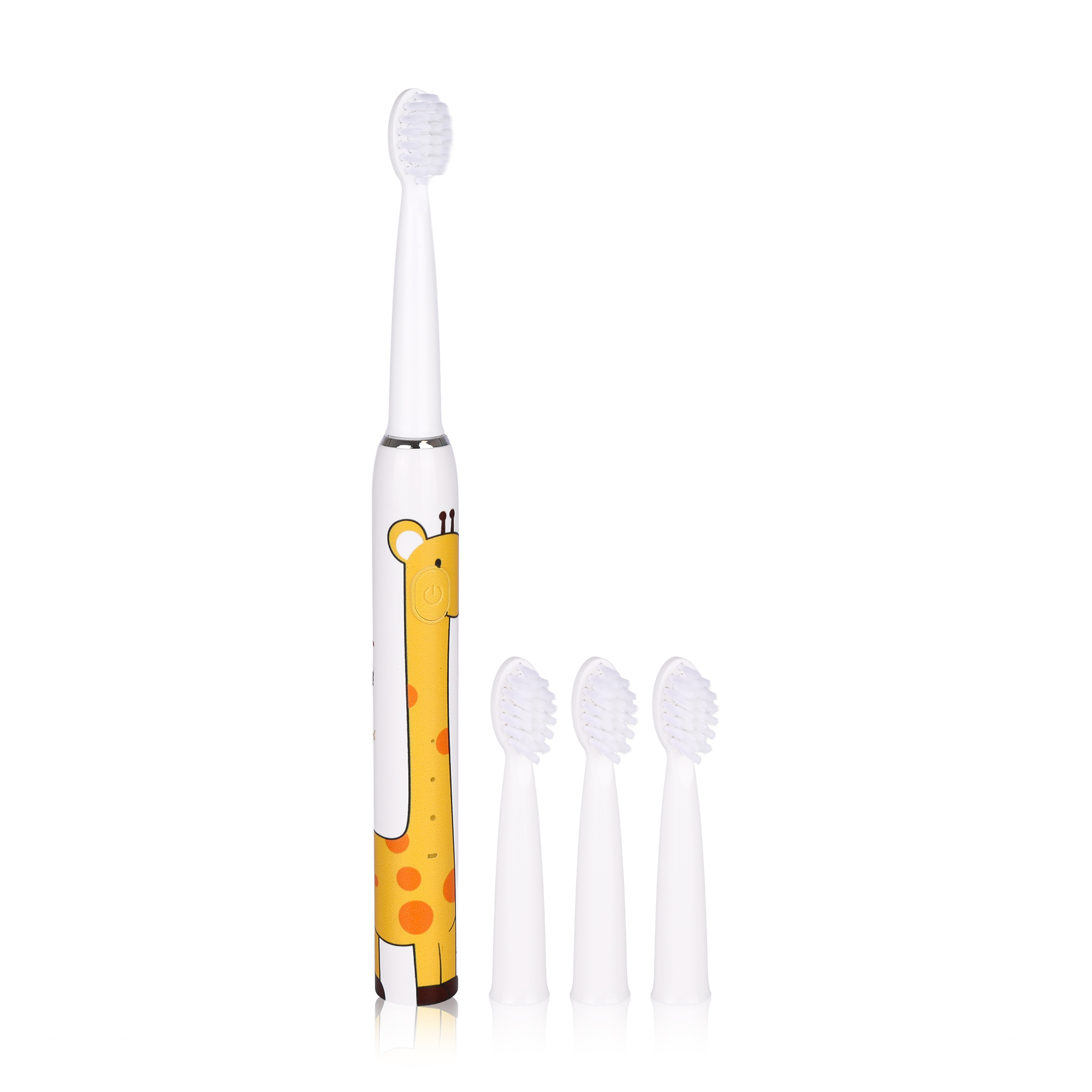 

Уцінка! Дитяча електрична зубна щітка, біла з малюнком жирафа, 1 шт