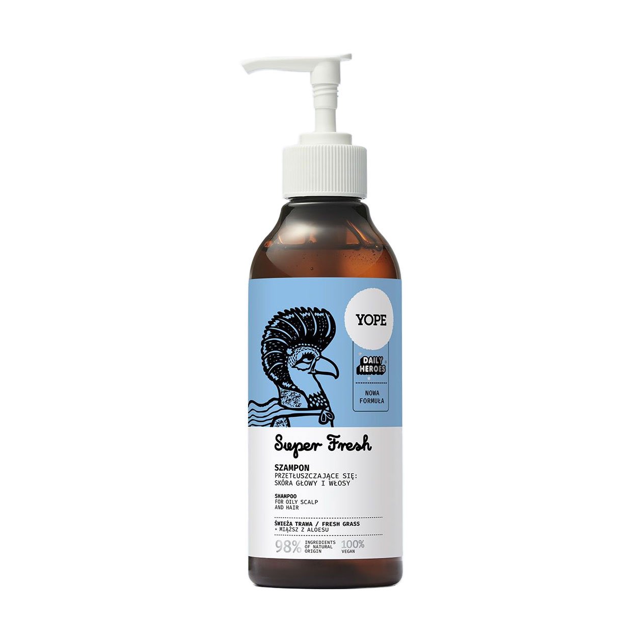 

Освіжальний шампунь для волосся Yope Daily Heroes Super Fresh Shampoo для щоденного використання, 300 мл