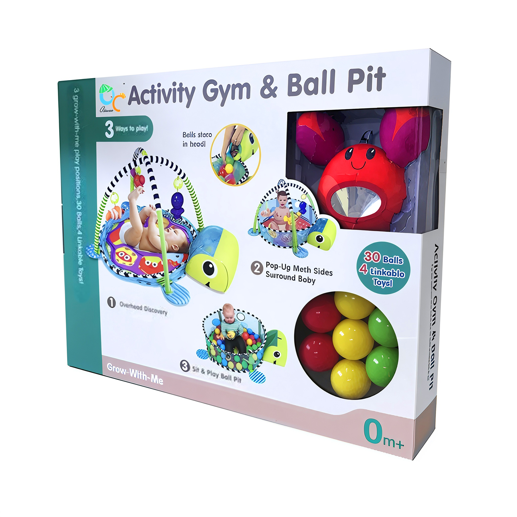 

Дитячий розвивальний килимок Menggao Черепаха з бортами, від народження (668-31)