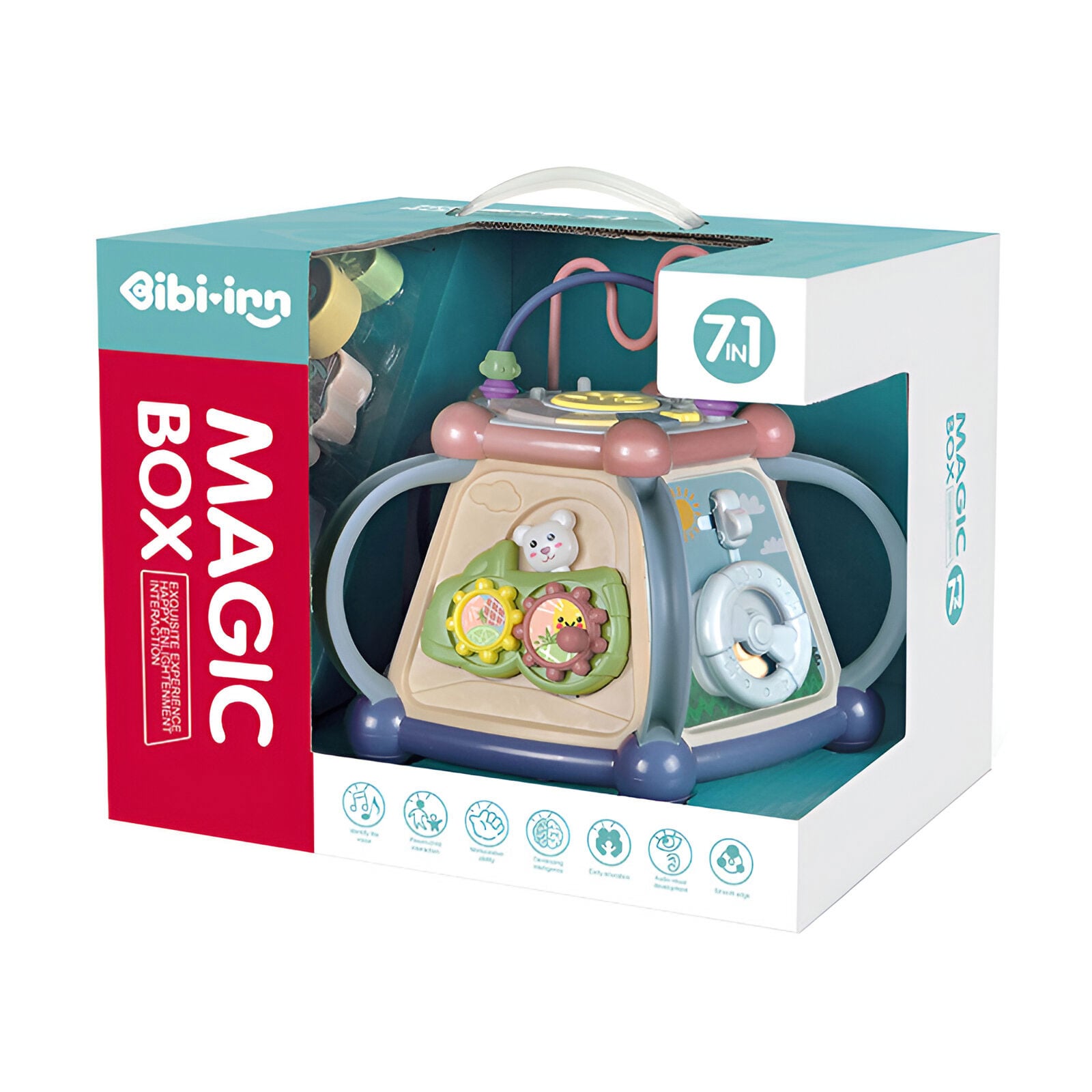 

Уцінка! Дитячий ігровий бізікуб 7 в 1 BIBIINN Розумашка, від 3 років (648A-59)