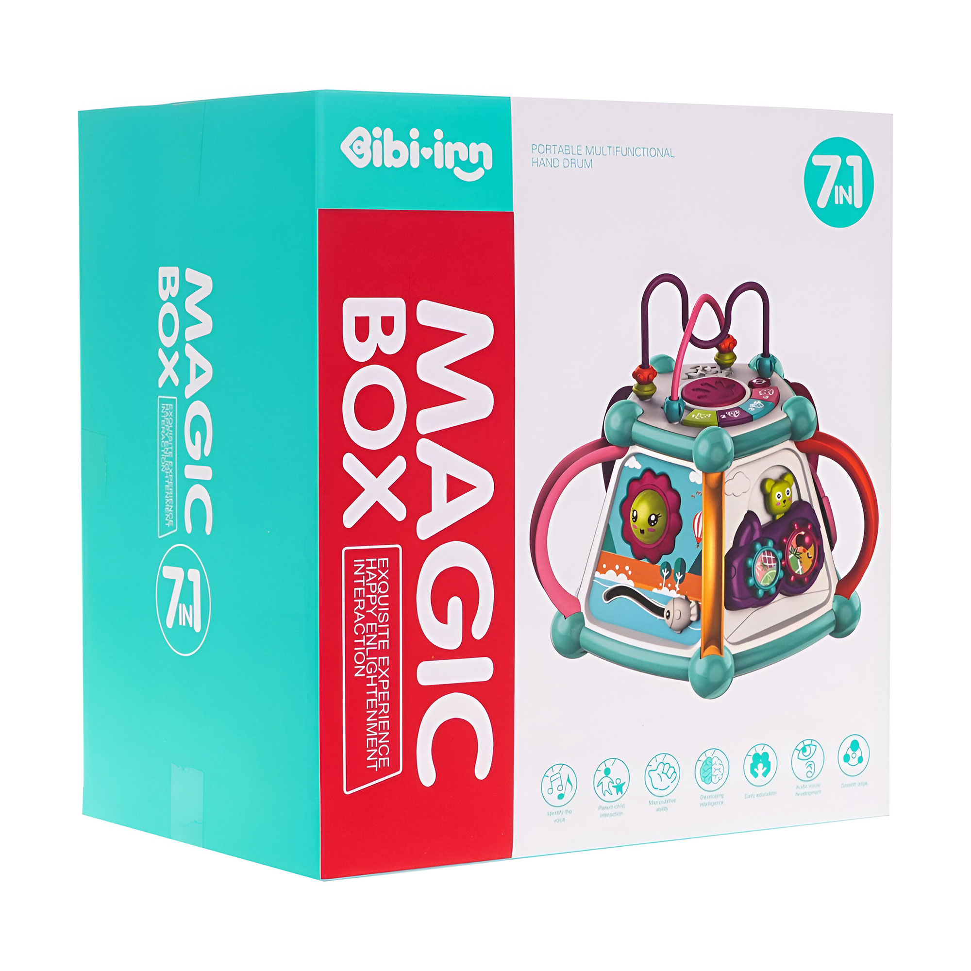 

Дитячий ігровий бізікуб 7 в 1 BIBIINN Magic Box, від 3 років (648A-53)