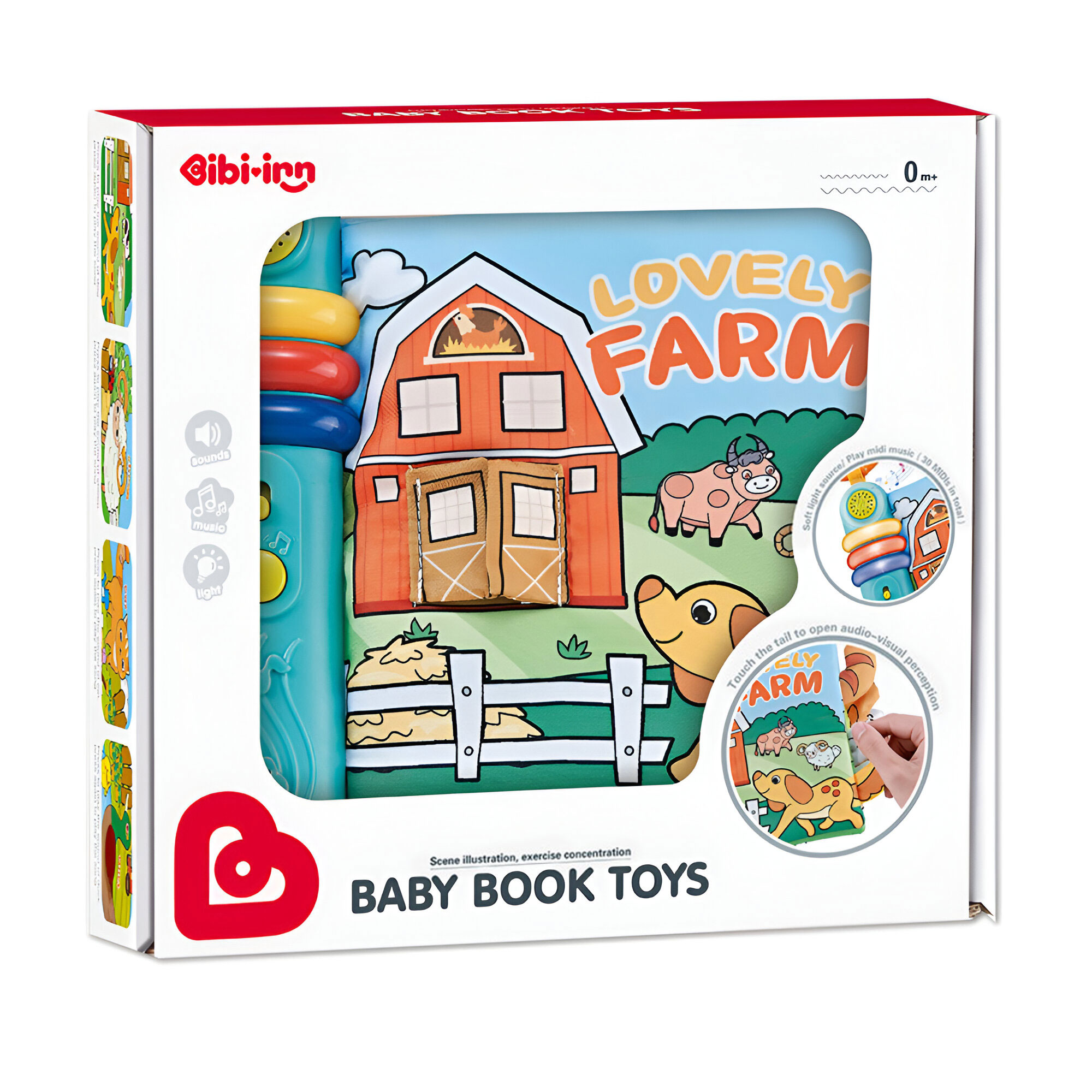 

Дитяча музична книжка BIBIINN Свійські тварини, від народження (6069)