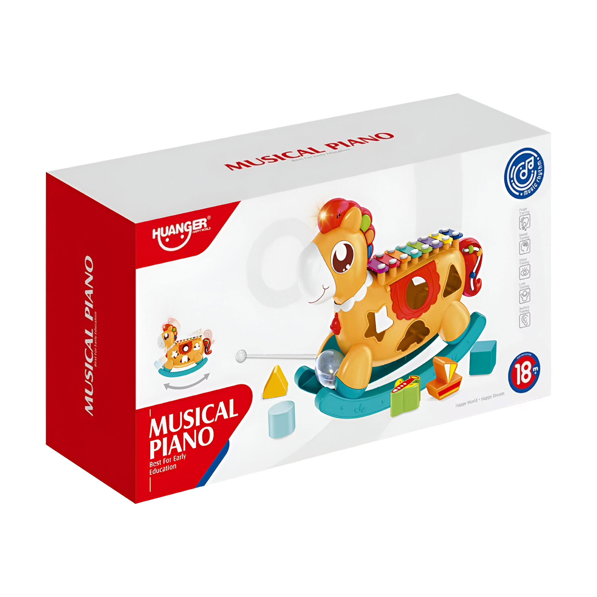 

Дитяча розвивальна іграшка Huanger Металофон-сортер, від 18 місяців (HE8039)