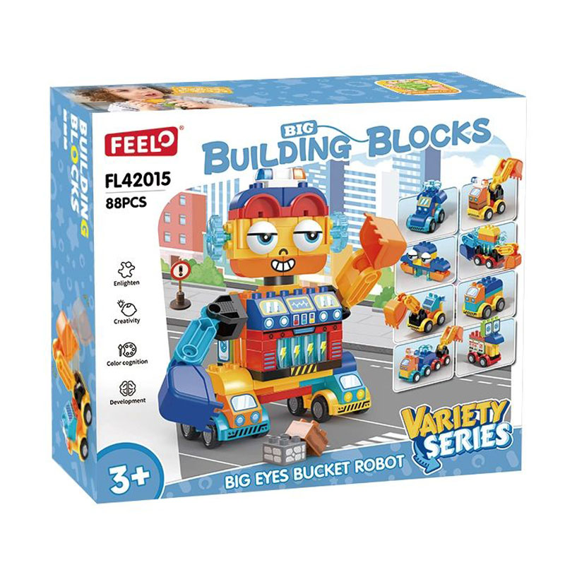 

Дитячий конструктор FEELO TOYS Робот, 88 деталей, від 3 років (FL42015)