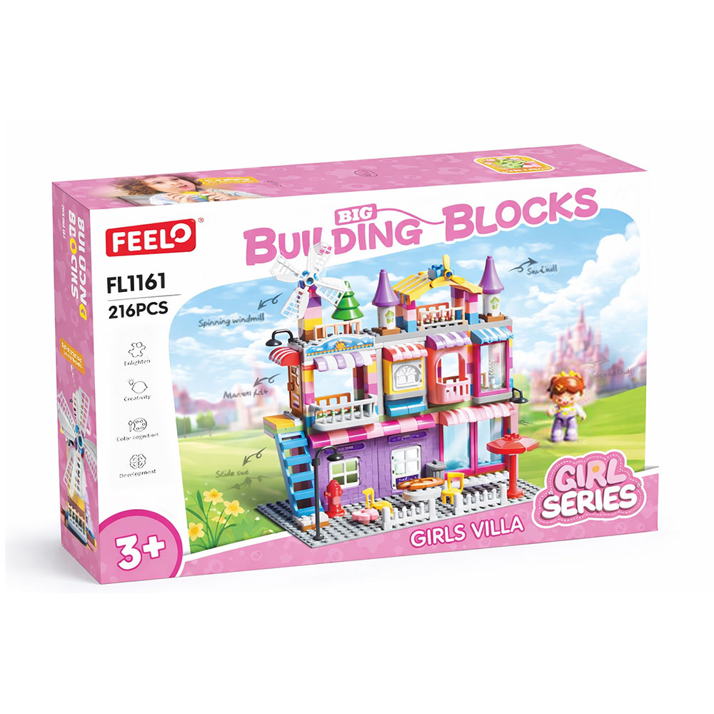 

Дитячий конструктор FEELO TOYS Вілла принцеси, 216 деталей, від 3 років (FL1161)