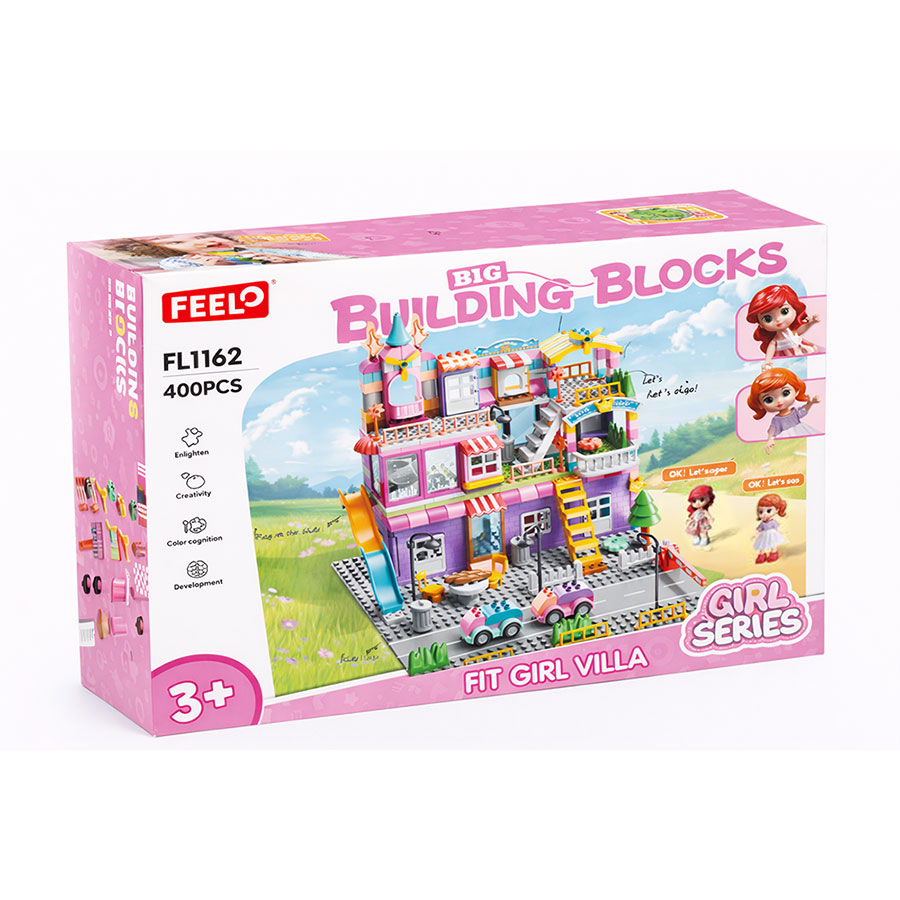 

Дитячий конструктор FEELO TOYS Вілла мрії, 400 деталей, від 3 років (FL1162)
