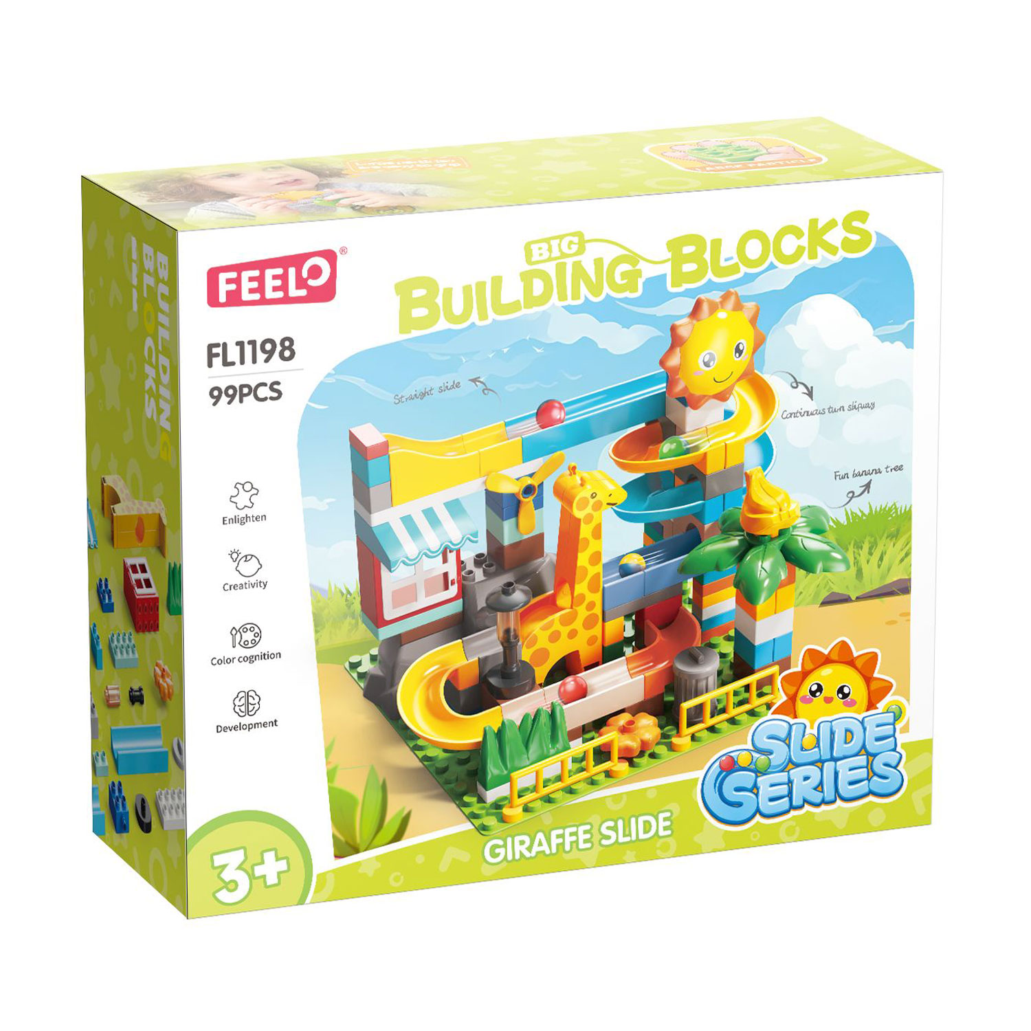 

Дитячий конструктор FEELO TOYS Гірко парк, 99 деталей, від 3 років (FL1198)